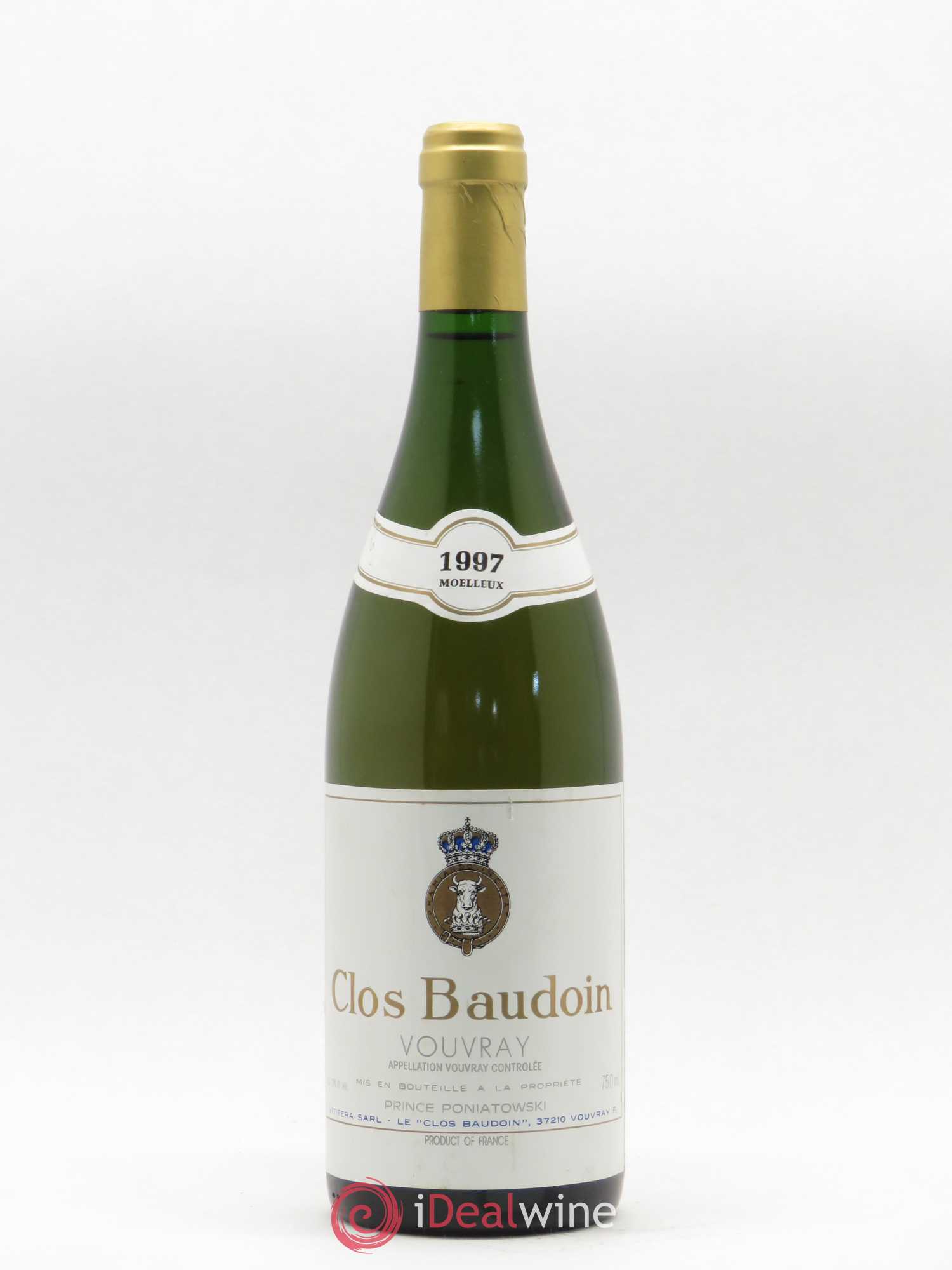 Vouvray Clos Baudoin Prince Poniatowski 1997 - Posten von 1 Flasche - 0