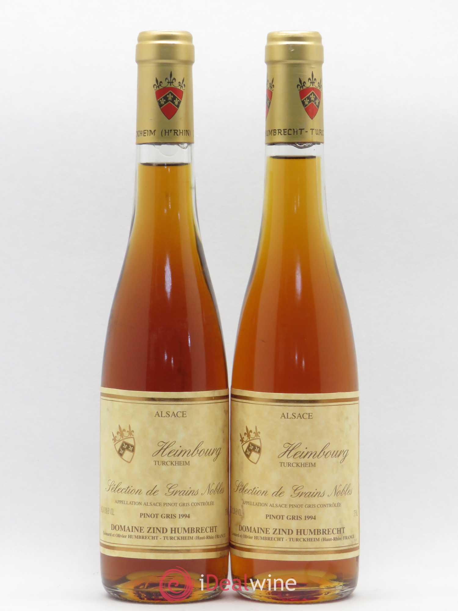 Pinot Gris (Tokay) Sélection de Grains Nobles Heimbourg Domaine Zind Humbrecht 1994 - Posten von 2 Demi-Flaschen - 0