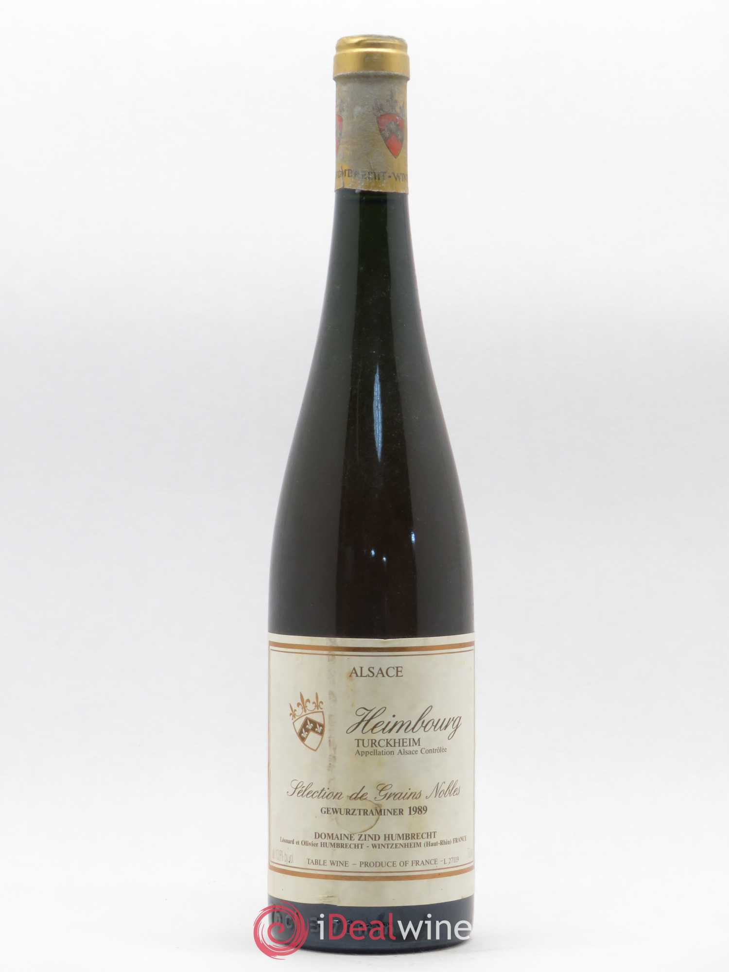 Alsace Gewurztraminer Sélection de Grains Nobles Zind-Humbrecht (Domaine) Heimbourg 1989 - Lotto di 1 bottiglia - 0