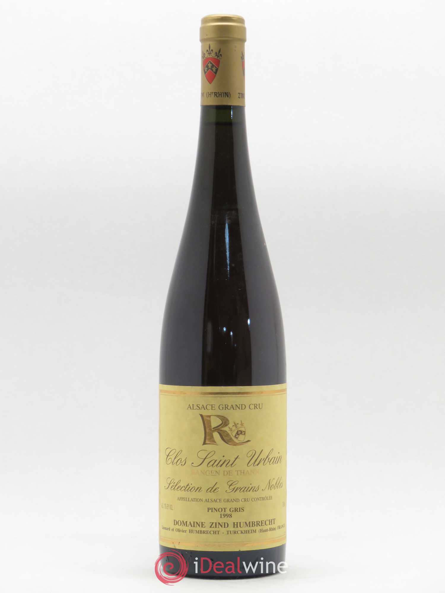 Alsace Pinot Gris Sélection de Grains Nobles Grand Cru Rangen de Thann Clos Saint-Urbain Zind-Humbrecht (Domaine) 1998 - Lotto di 1 bottiglia - 0
