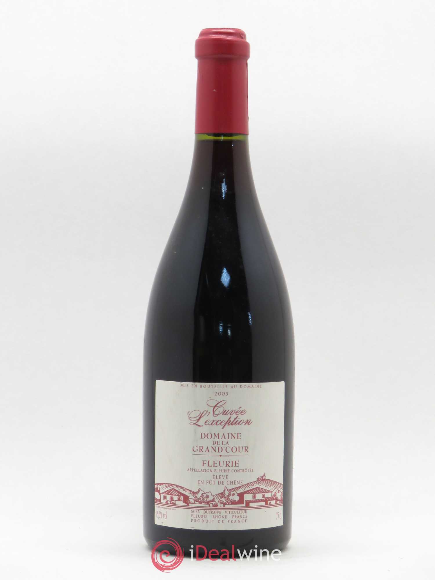 Fleurie Grand'cour (Domaine de la) - Jean-Louis Dutraive Exception 2003 - Lot de 1 bouteille - 0