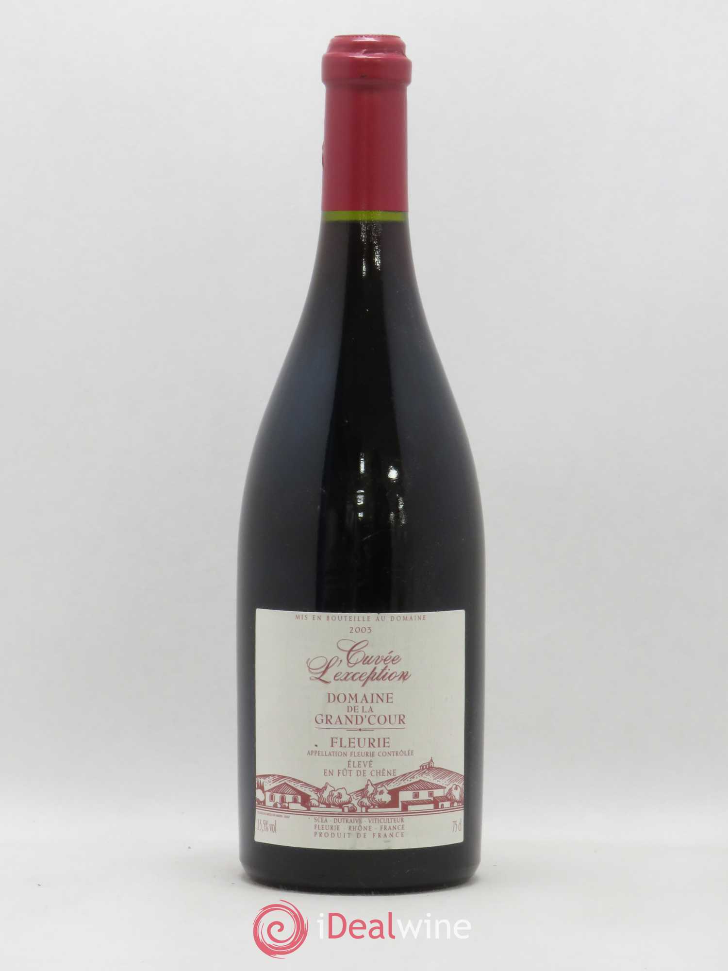 Fleurie Grand'cour (Domaine de la) - Jean-Louis Dutraive L'exception 2003 - Lot de 1 bouteille - 0