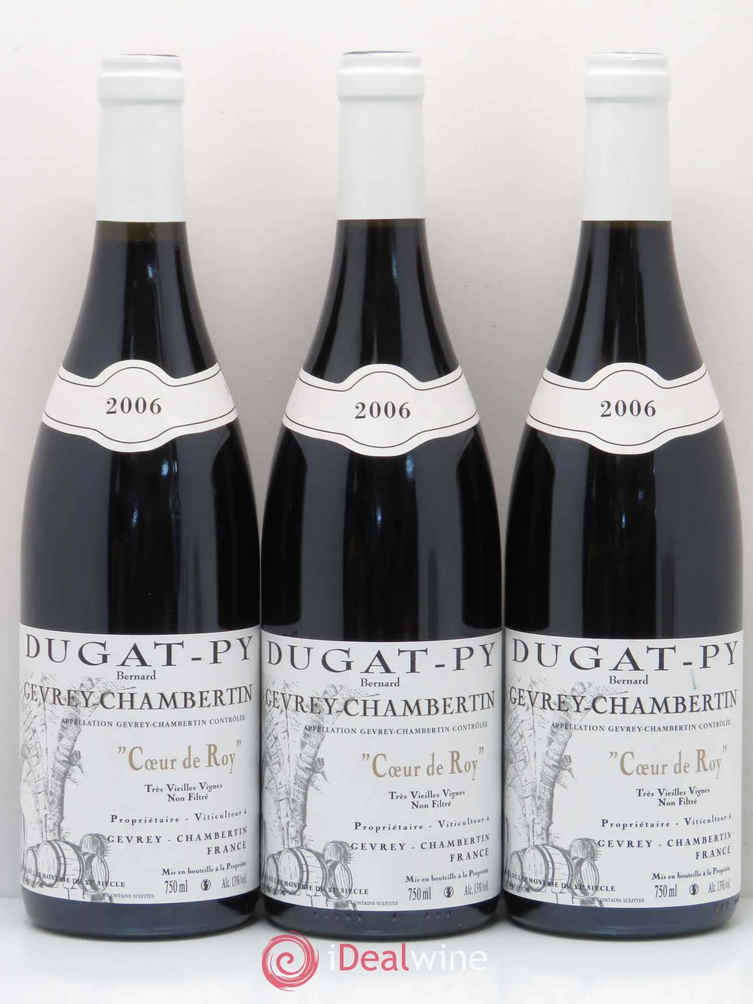 Gevrey-Chambertin Coeur de Roy Très Vieilles Vignes Dugat-Py Très Vieilles Vignes 2006 - Posten von 3 Flaschen - 0