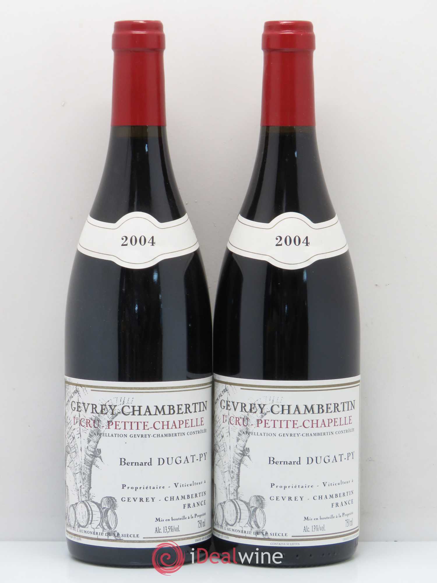 Gevrey-Chambertin 1er Cru Petite Chapelle Vieilles Vignes Dugat-Py 2004 - Lot de 2 bouteilles - 0