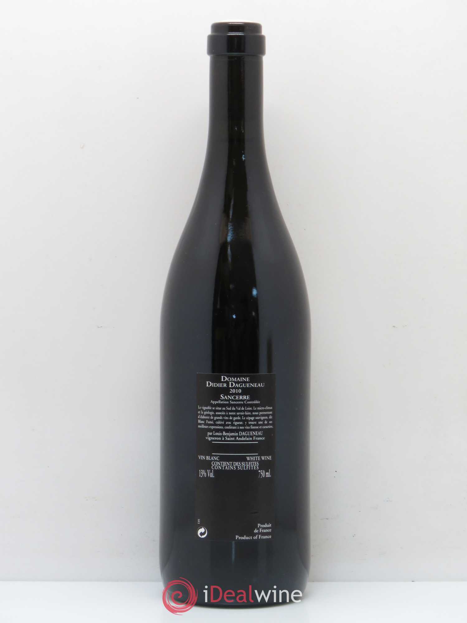 Sancerre Le Mont Damné Chavignol Dagueneau (Domaine Didier - Louis-Benjamin) 2010 - Lot de 1 bouteille - 1