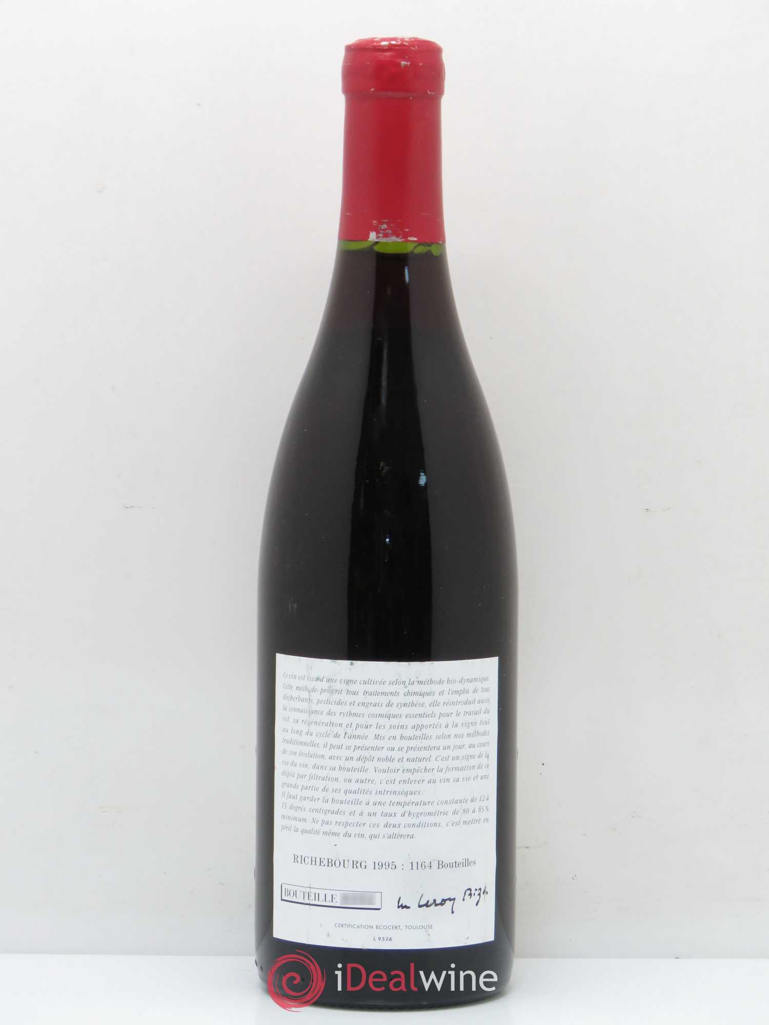 Richebourg Grand Cru Leroy (Domaine) 1995 - Lot de 1 bouteille - 1