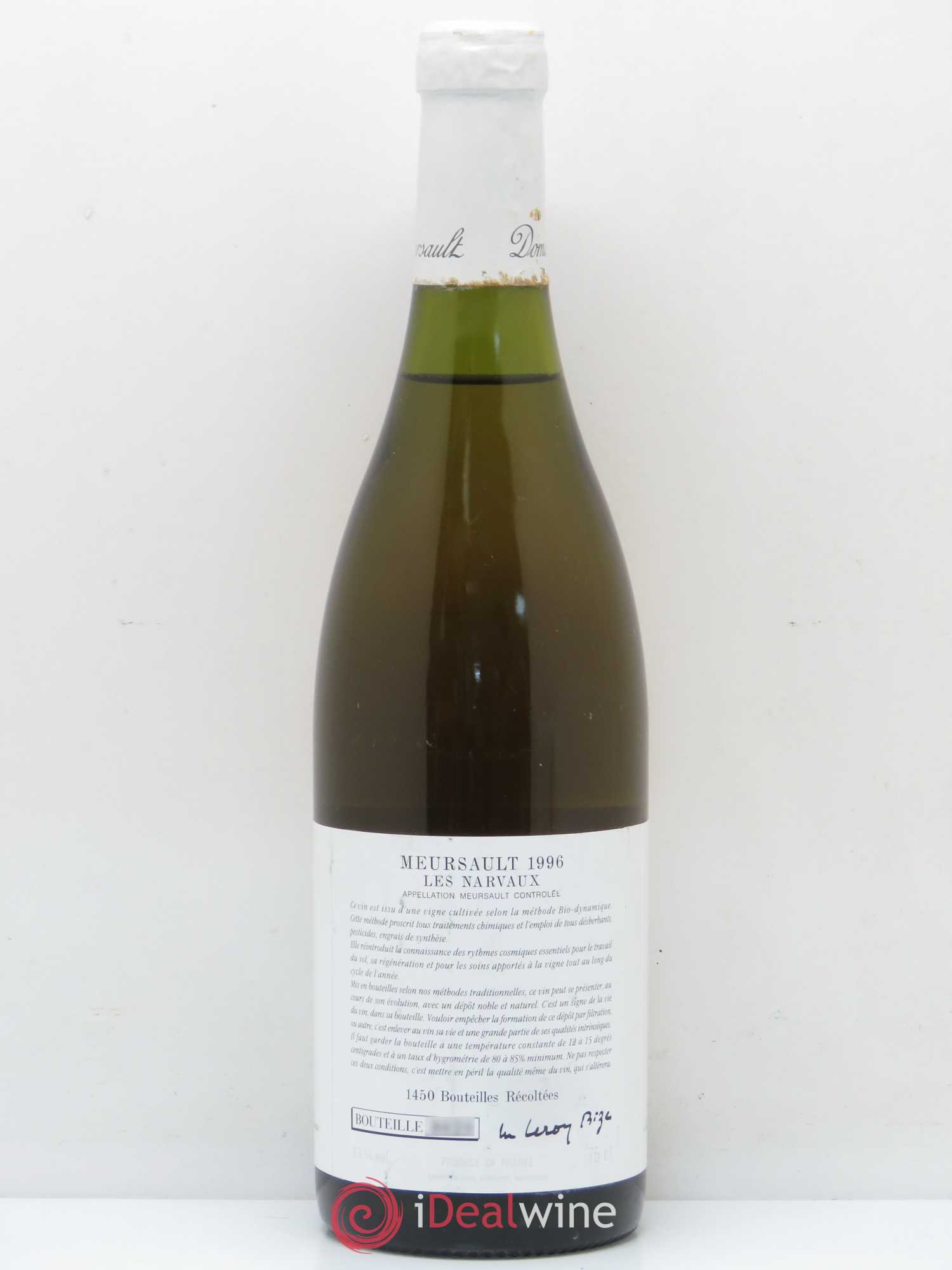 Meursault Les Narvaux d'Auvenay (Domaine) 1996 - Lot de 1 bouteille - 1