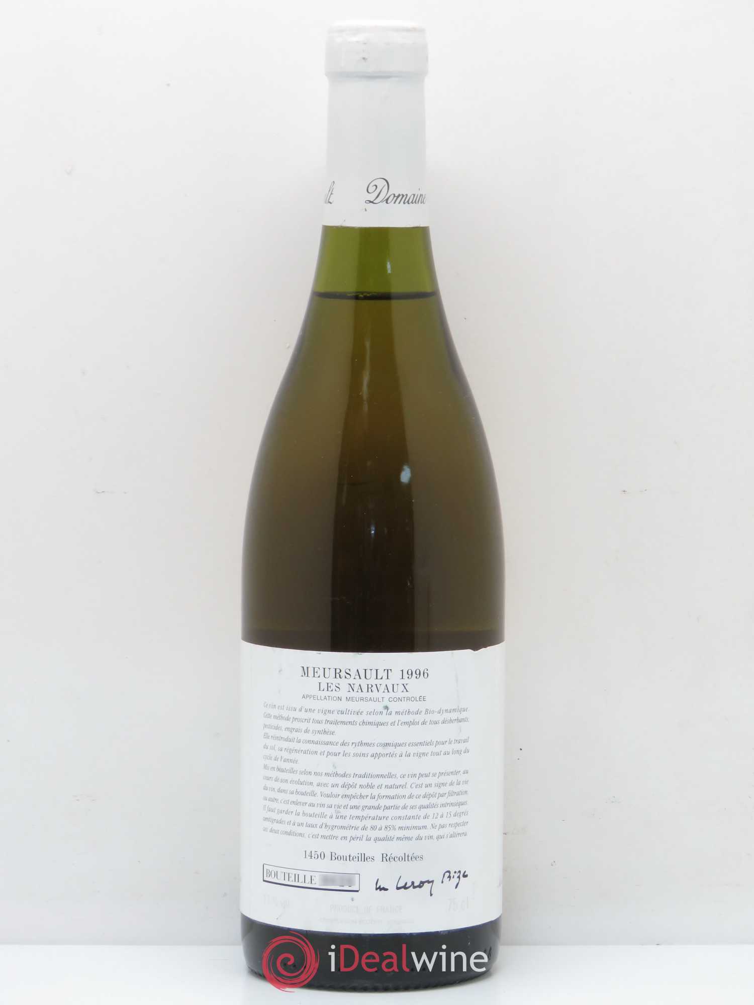 Meursault Les Narvaux d'Auvenay (Domaine) 1996 - Lot de 1 bouteille - 1