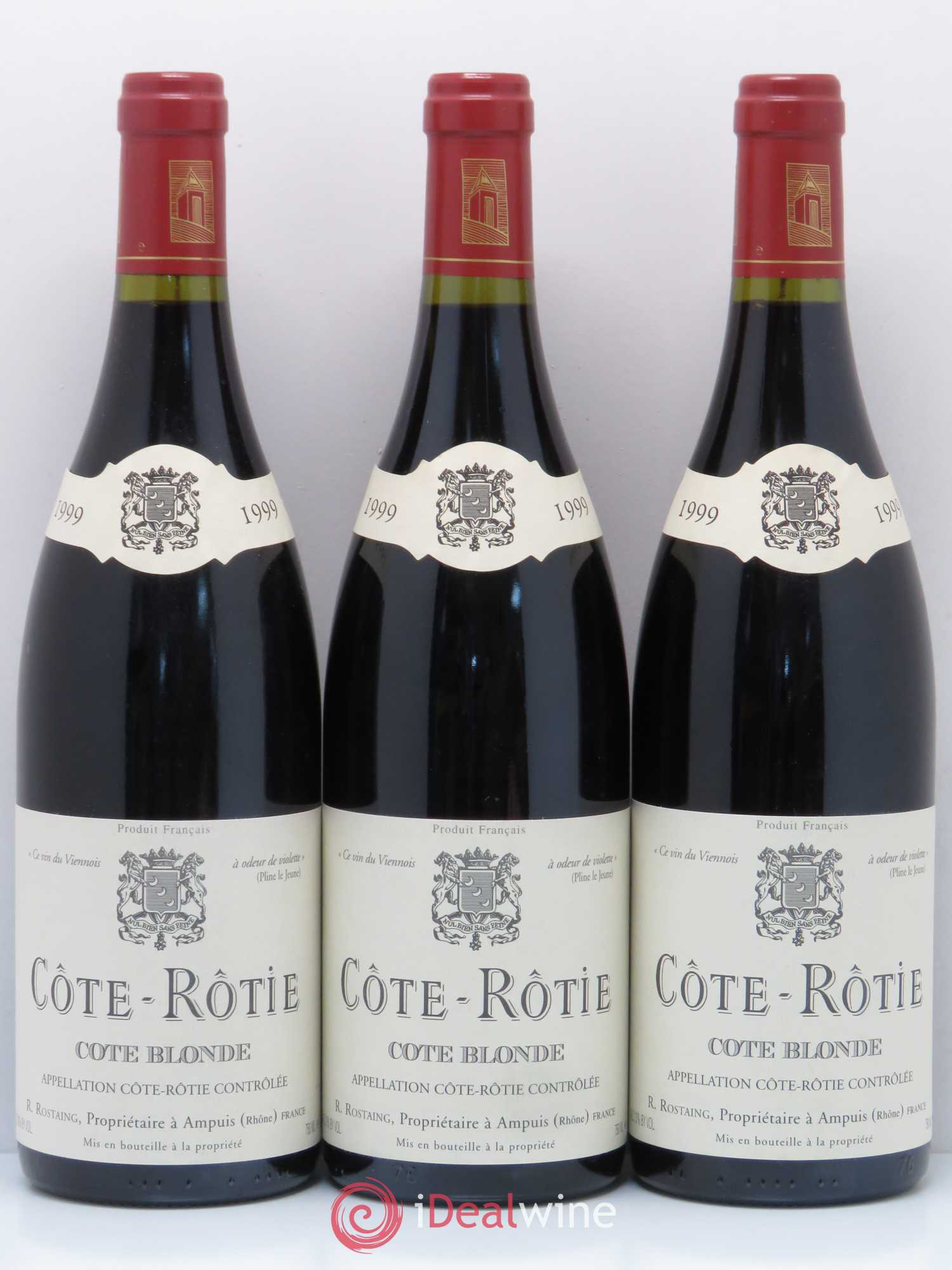 Côte-Rôtie Côte Blonde René Rostaing 1999 - Posten von 3 Flaschen - 0