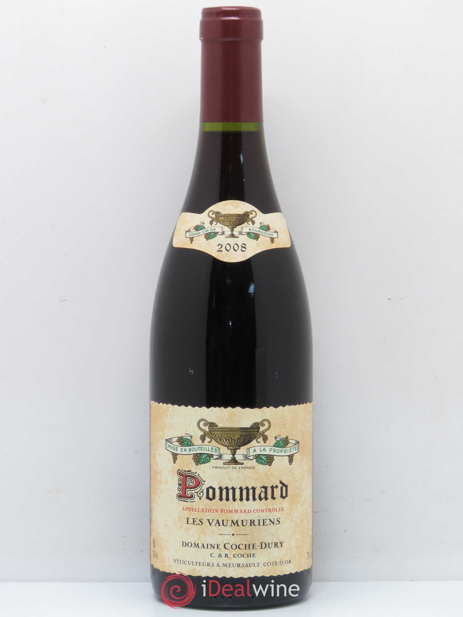 Pommard les Vaumuriens Coche Dury (Domaine) 2008 - Lot de 1 bouteille - 0