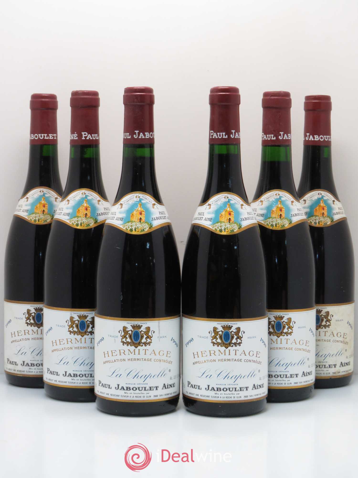 Hermitage La Chapelle Paul Jaboulet Ainé 1990 - Lot de 6 bouteilles - 0