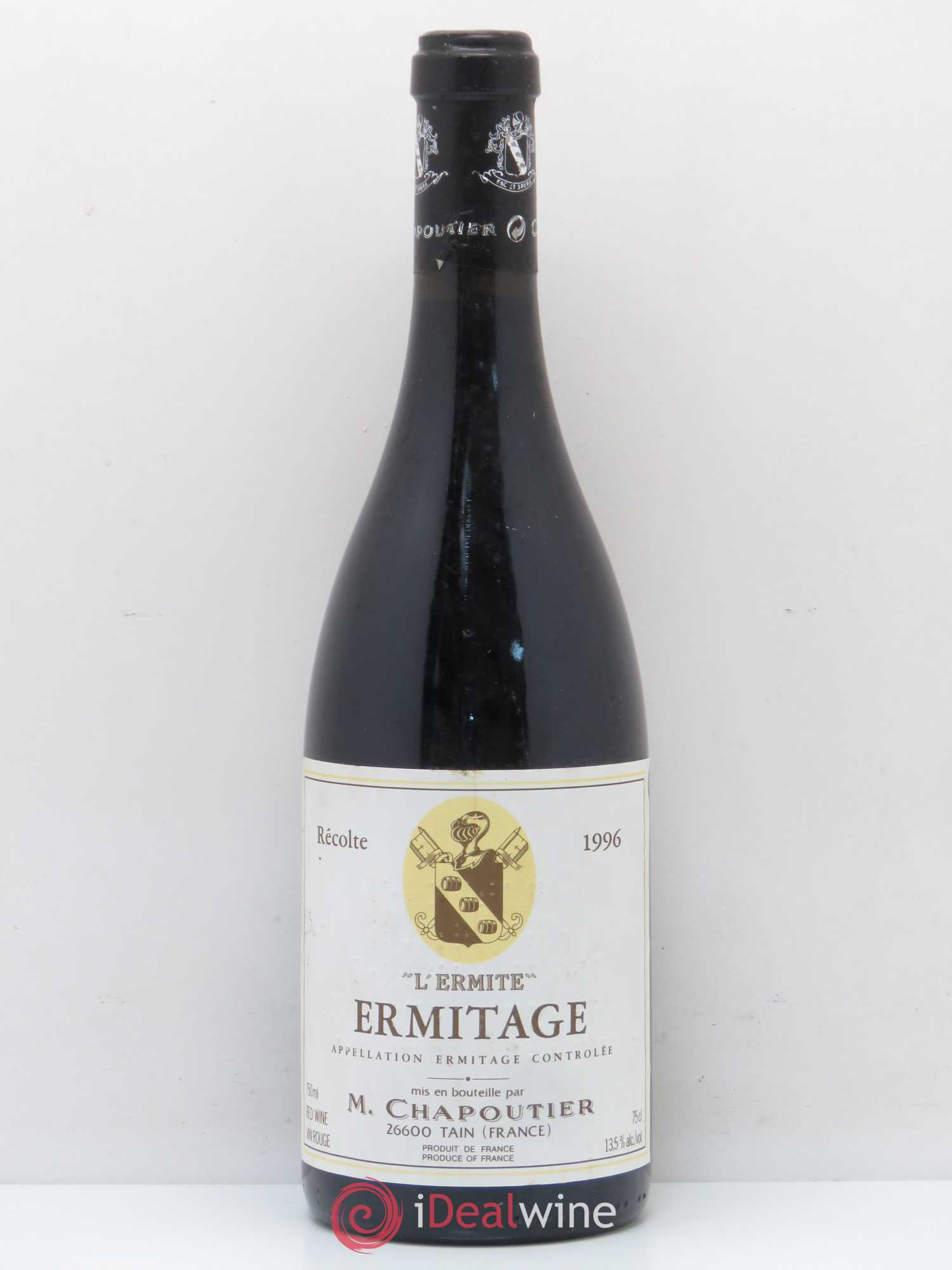 Hermitage Ermitage l'Ermite Chapoutier 1996 - Lot de 1 bouteille - 0