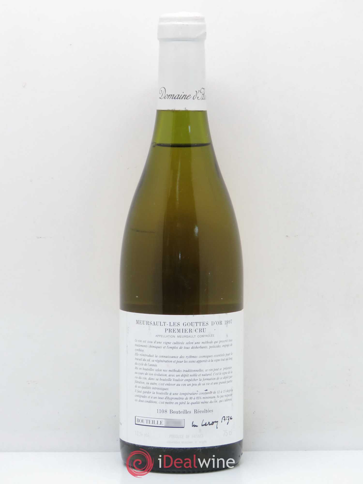 Meursault 1er Cru Les Gouttes d'Or d'Auvenay (Domaine) 1997 - Lot de 1 bouteille - 1
