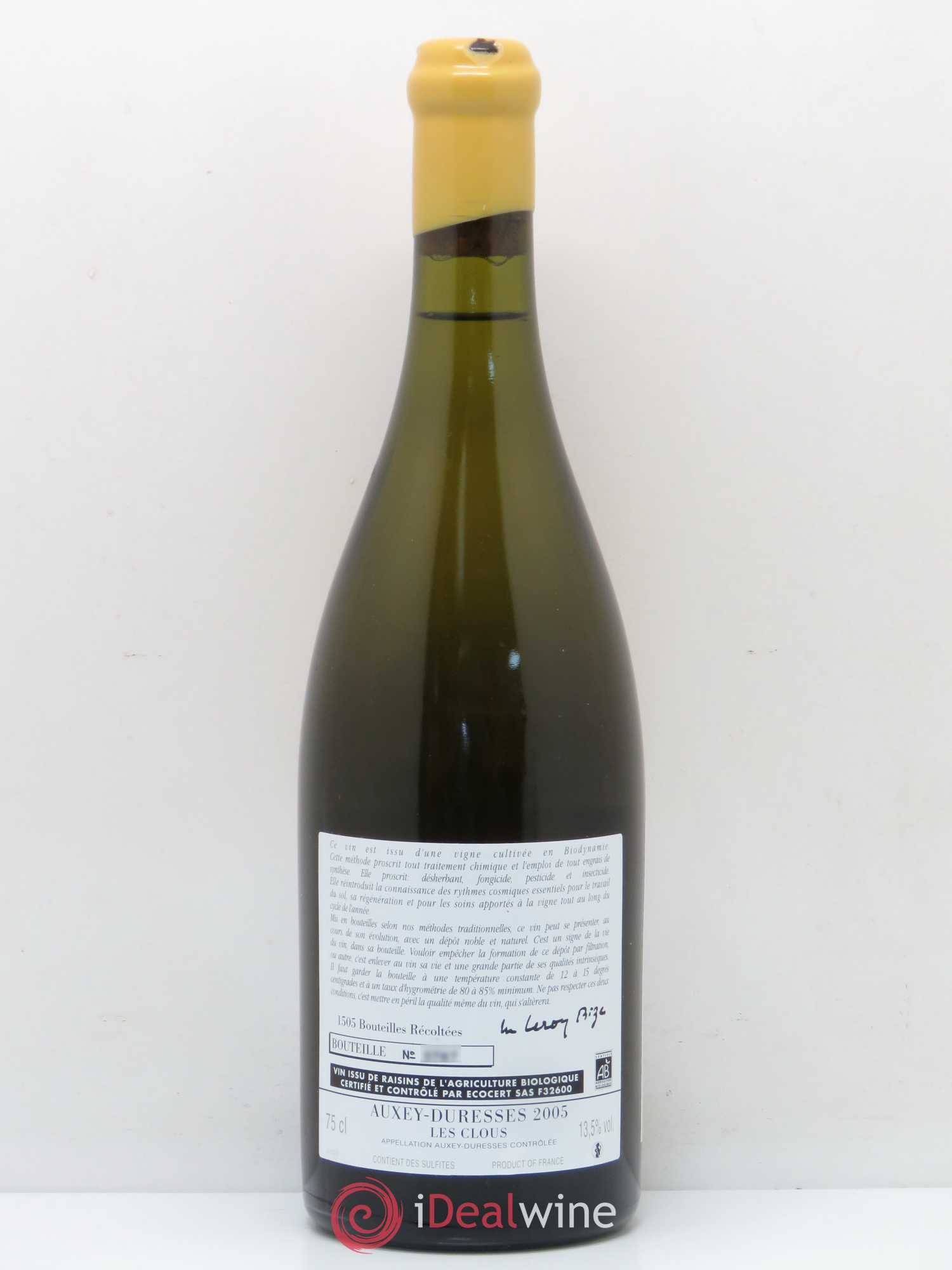 Auxey-Duresses Les Clous d'Auvenay (Domaine) 2005 - Lot de 1 bouteille - 1