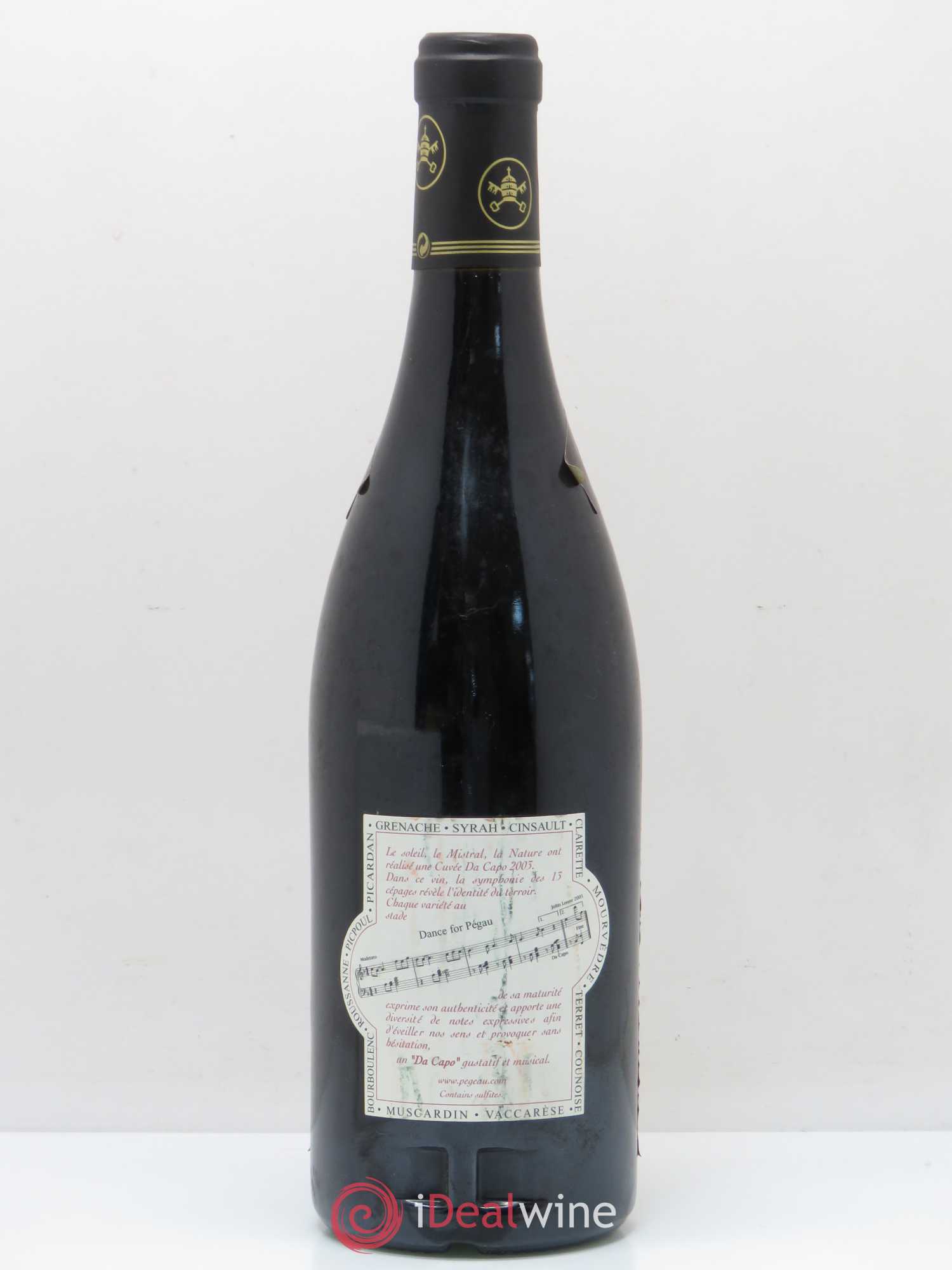 Châteauneuf-du-Pape Domaine du Pégau Cuvée Da Capo Paul et Laurence Féraud 2003 - Lotto di 1 bottiglia - 1