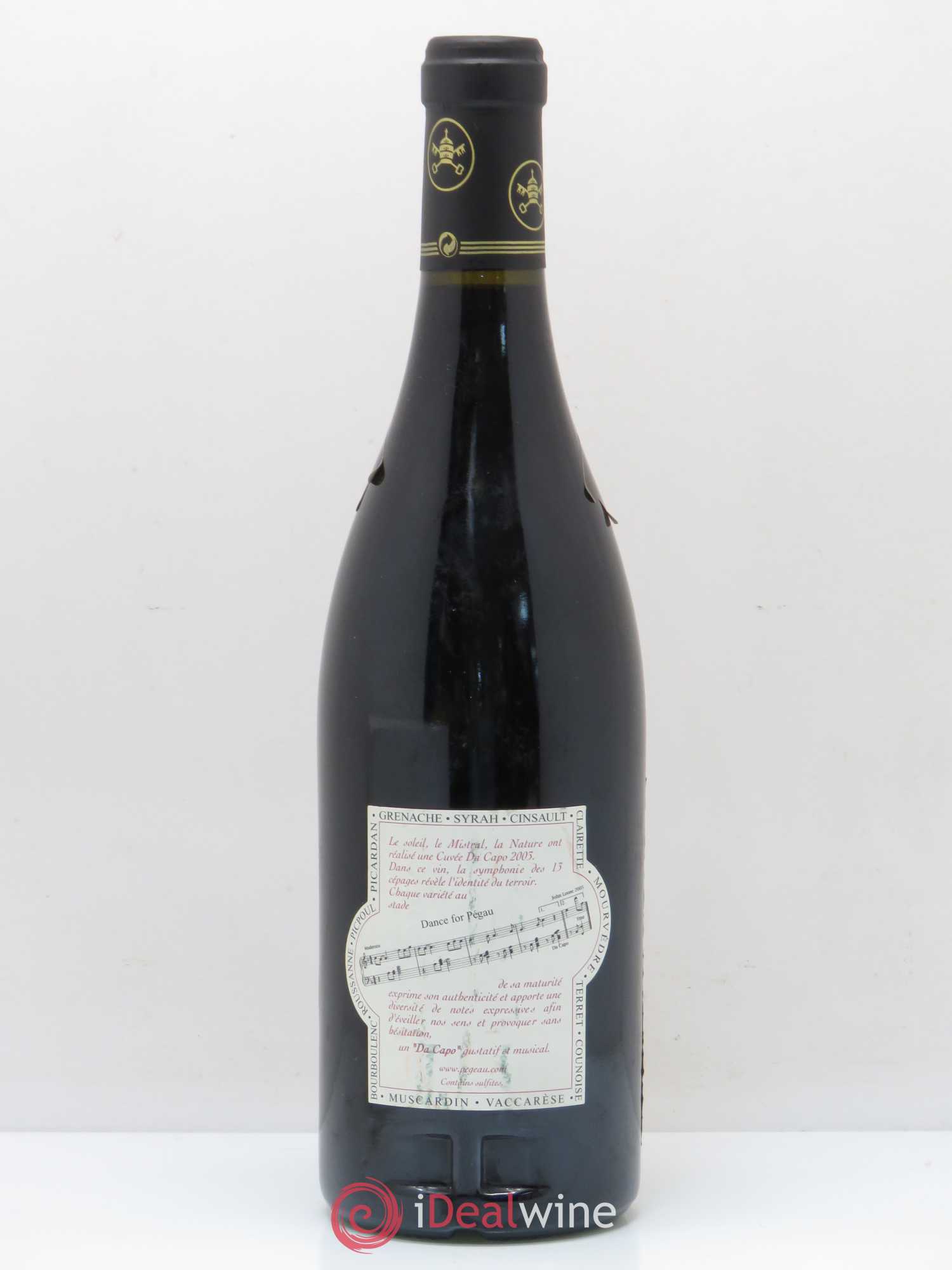 Châteauneuf-du-Pape Domaine du Pégau Cuvée Da Capo Paul et Laurence Féraud 2003 - Lot de 1 bouteille - 1