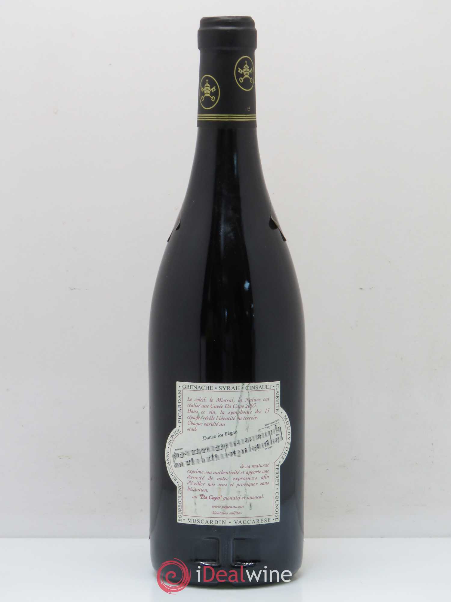 Châteauneuf-du-Pape Domaine du Pégau Cuvée Da Capo Paul et Laurence Féraud 2003 - Lot de 1 bouteille - 1