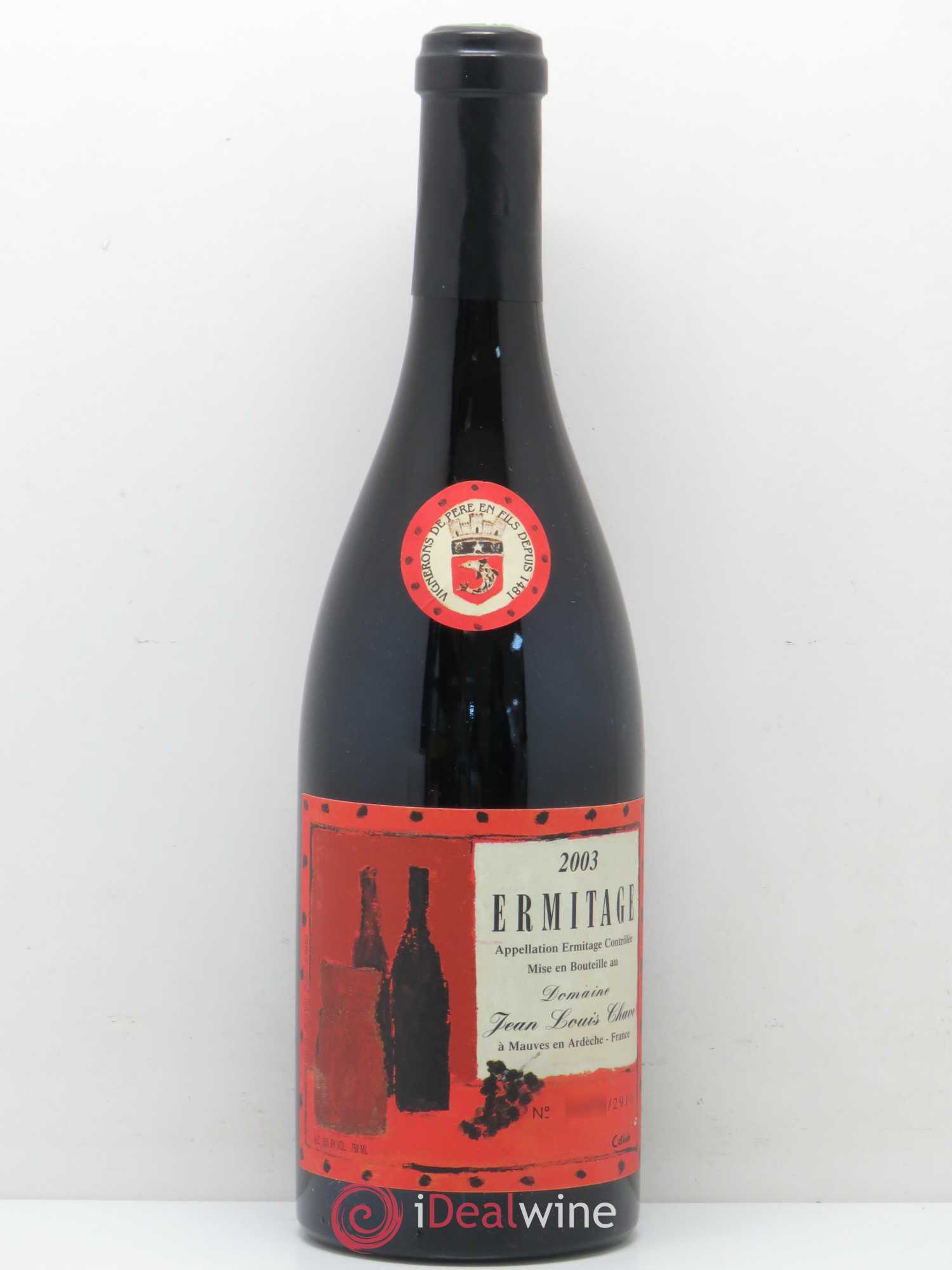 Hermitage Ermitage Cuvée Cathelin Jean-Louis Chave 2003 - Lot de 1 bouteille - 0