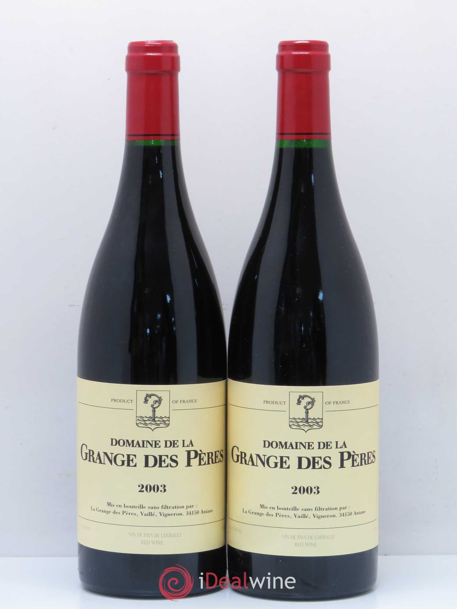 Pays d'Hérault Grange des Pères Laurent Vaillé 2003 - Lot de 2 bouteilles - 0