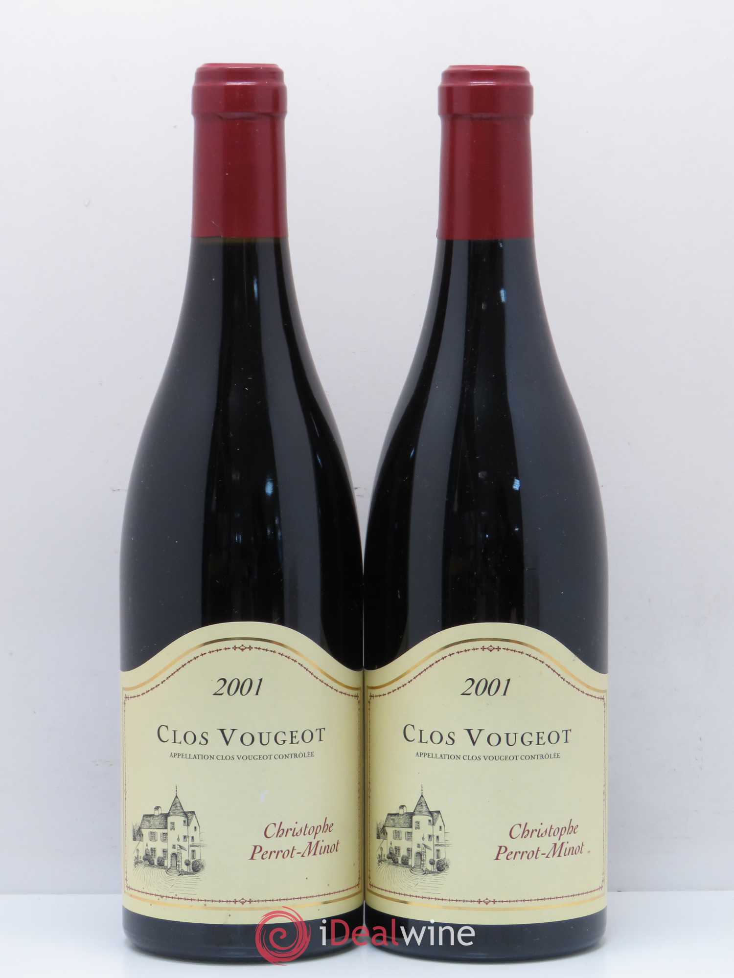 Clos de Vougeot Grand Cru Perrot Minot 2001 - Lot de 2 bouteilles - 0
