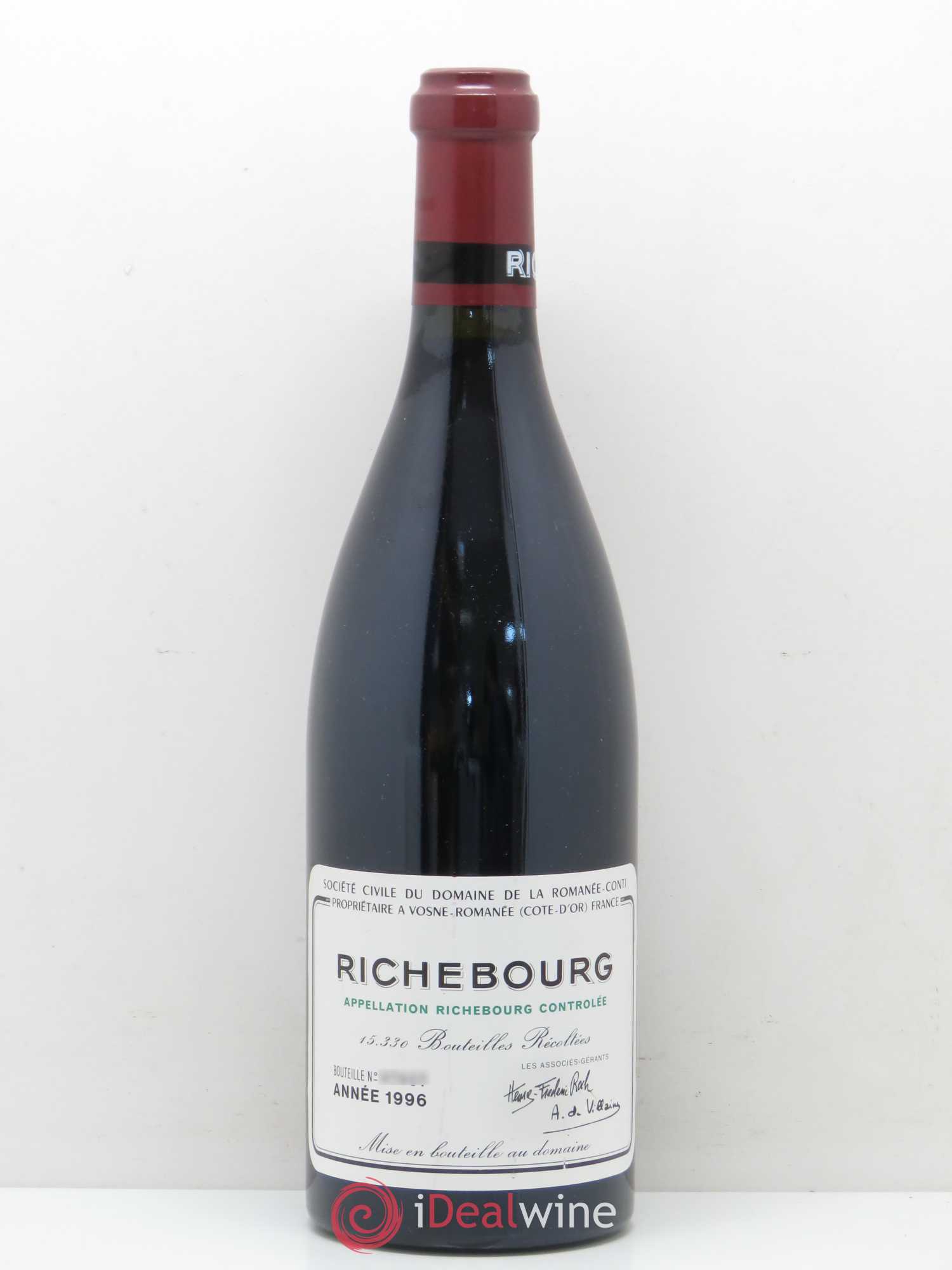 Richebourg Grand Cru Domaine de la Romanée-Conti 1996 - Lot de 1 bouteille - 0
