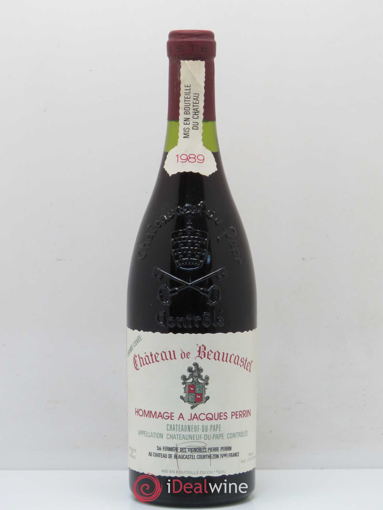 Châteauneuf-du-Pape Château de Beaucastel Hommage à Jacques Perrin Famille Perrin 1989 - Lot de 1 bouteille - 0