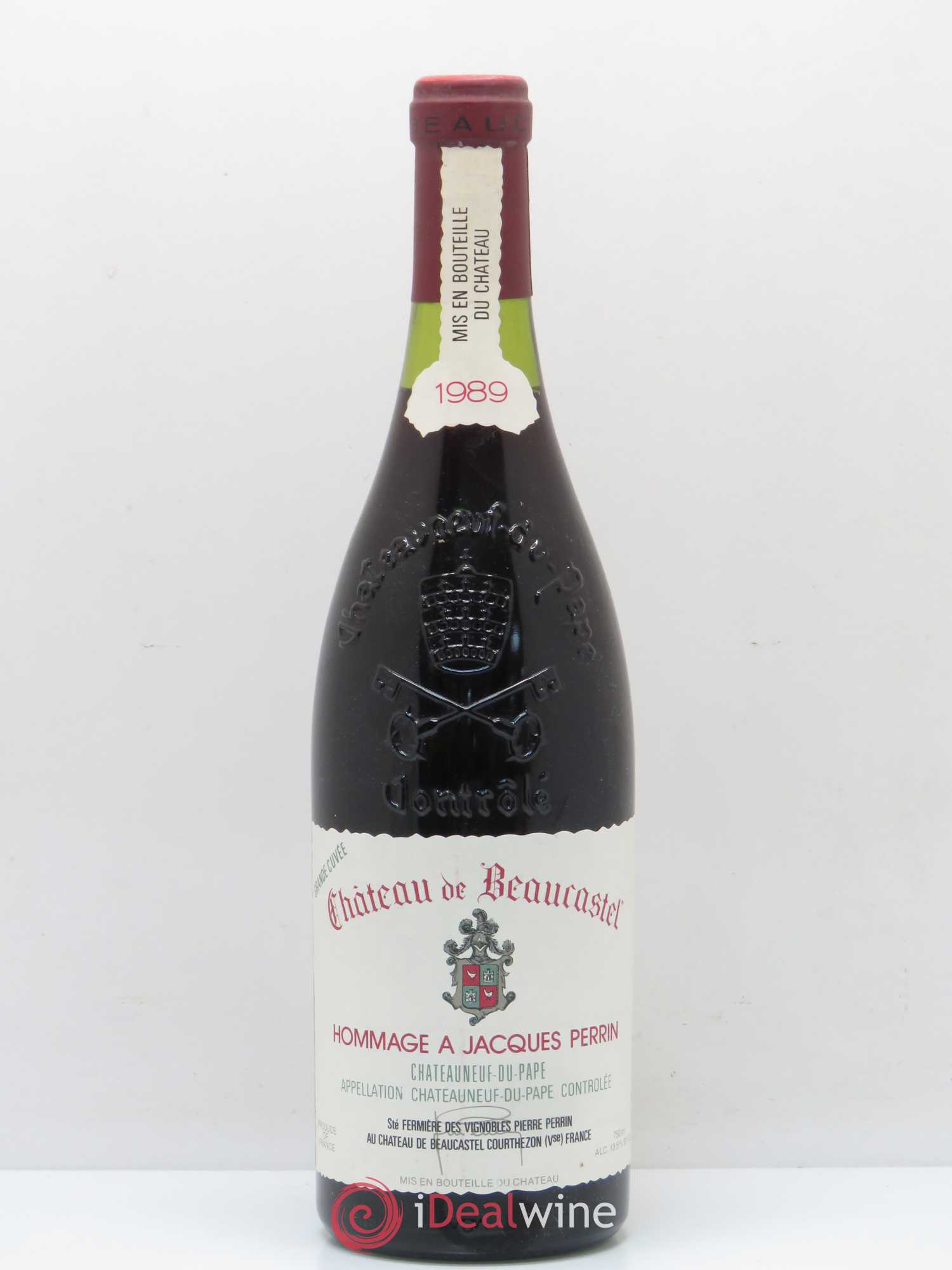 Châteauneuf-du-Pape Château de Beaucastel Hommage à Jacques Perrin Famille Perrin 1989 - Lot de 1 bouteille - 0