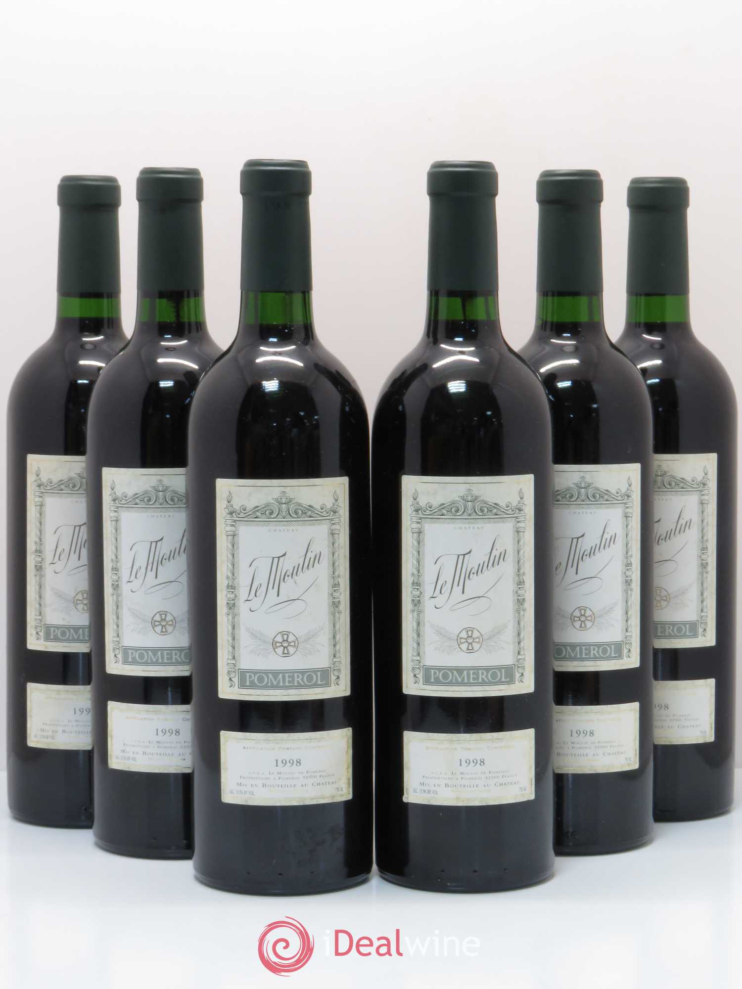 Château le Moulin 1998 - Lot de 6 bouteilles - 0