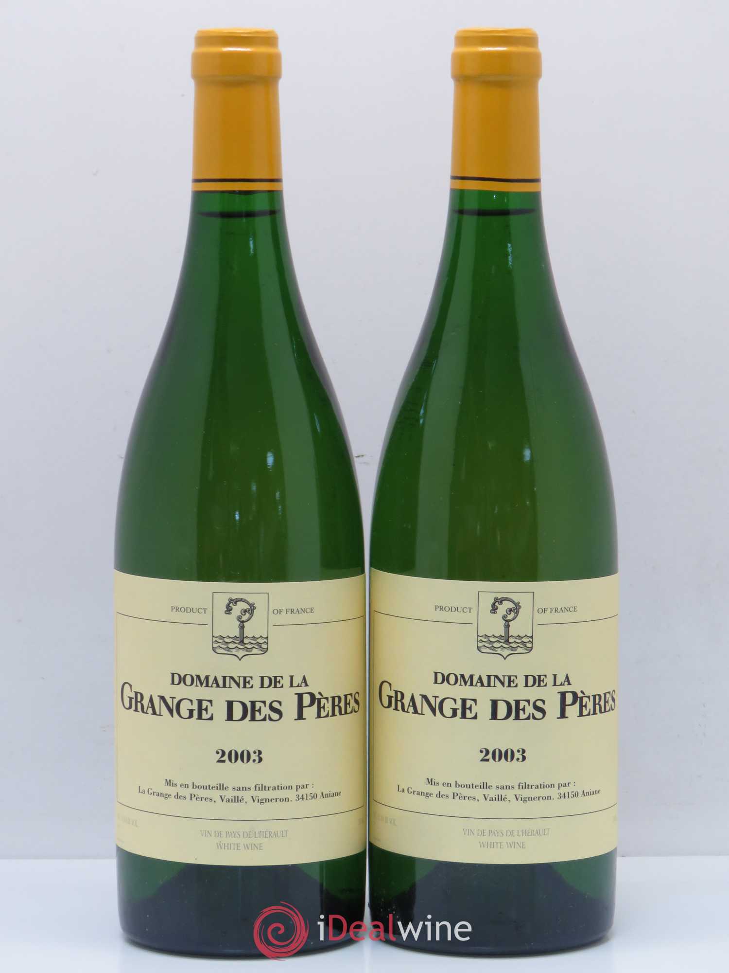 Pays d'Hérault Grange des Pères Laurent Vaillé 2003 - Lot de 2 bouteilles - 0