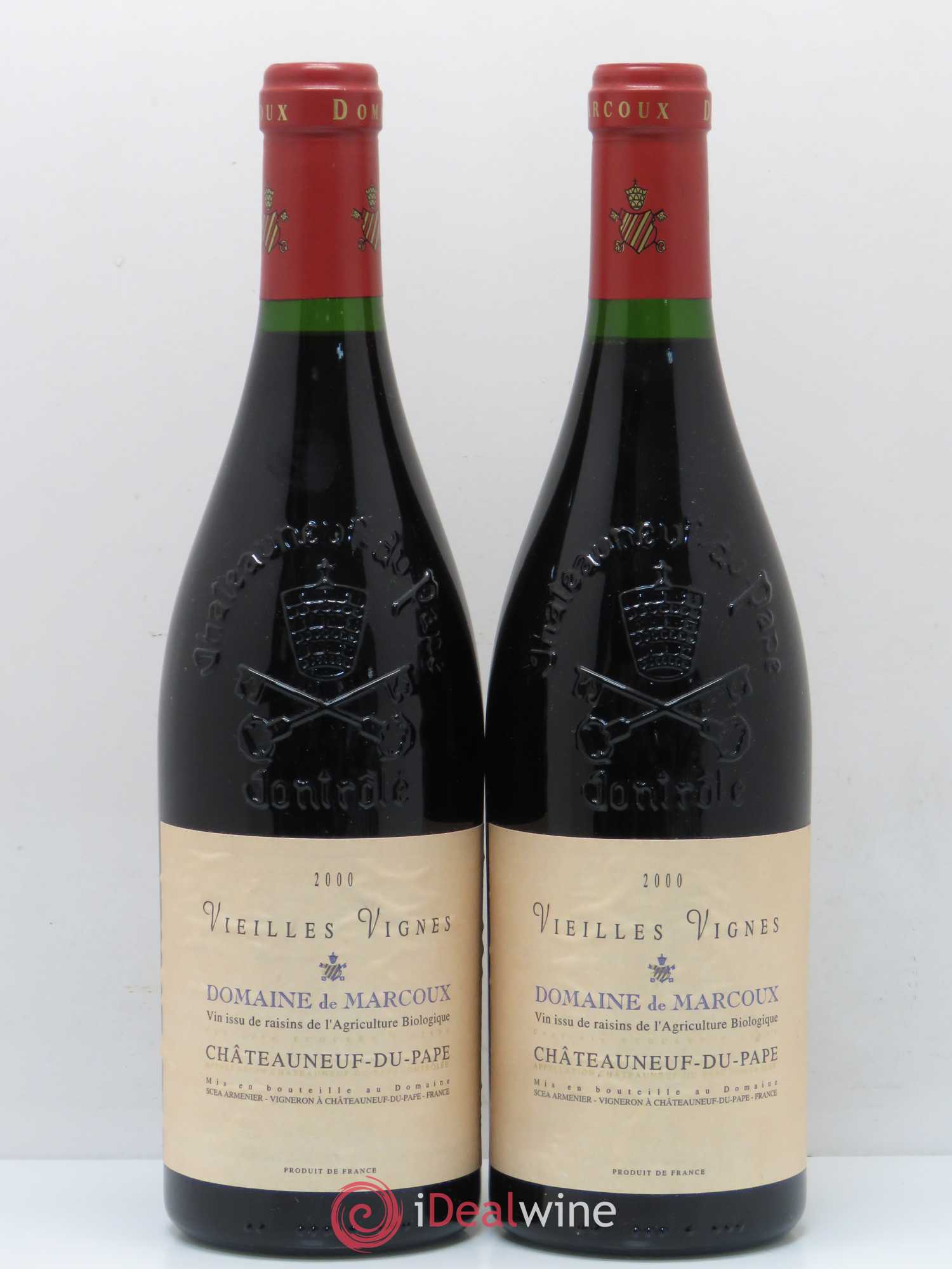Châteauneuf-du-Pape Vieilles Vignes Marcoux (Domaine de) 2000 - Lot de 2 bouteilles - 0
