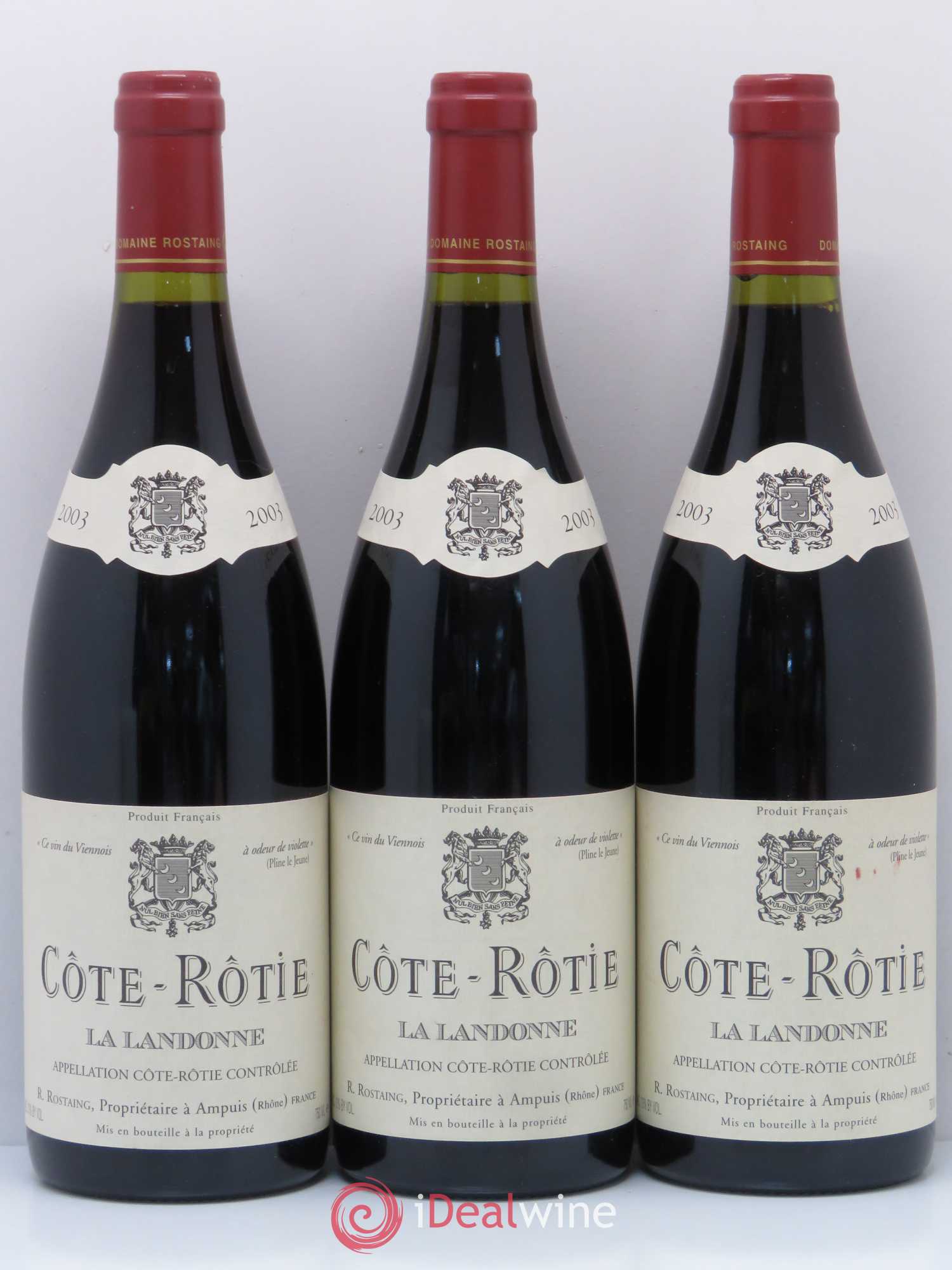 Côte-Rôtie La Landonne René Rostaing 2003 - Lot de 3 bouteilles - 0