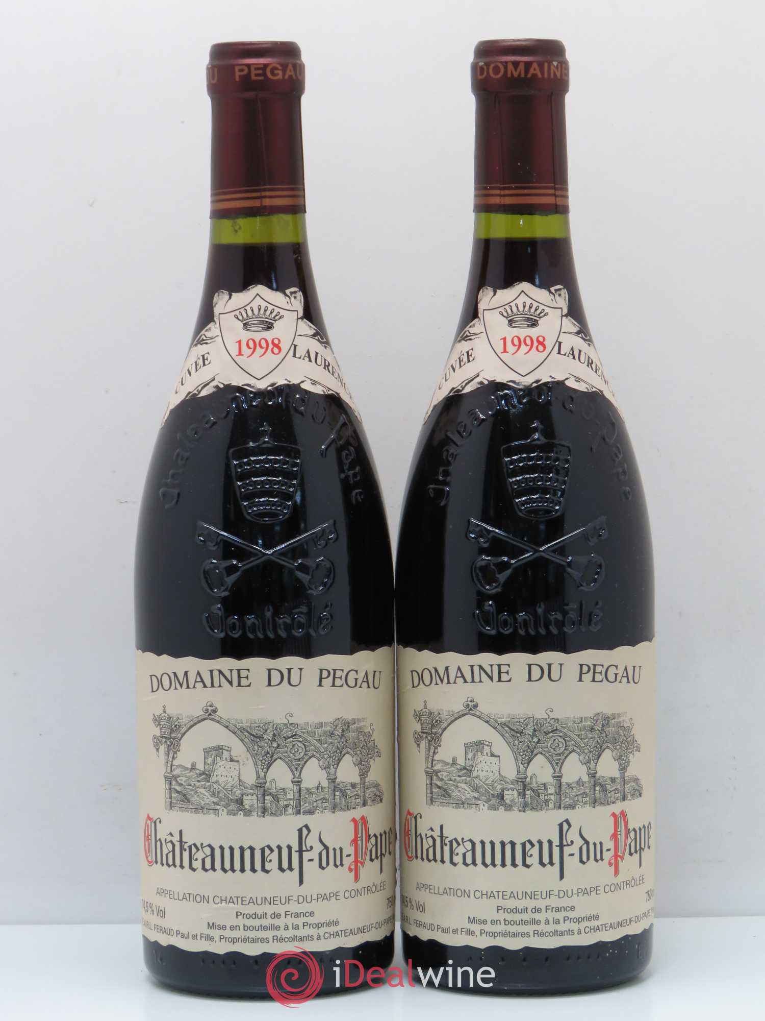 Châteauneuf-du-Pape Domaine du Pégau Cuvée Laurence Paul et Laurence Féraud 1998 - Lot de 2 bouteilles - 0