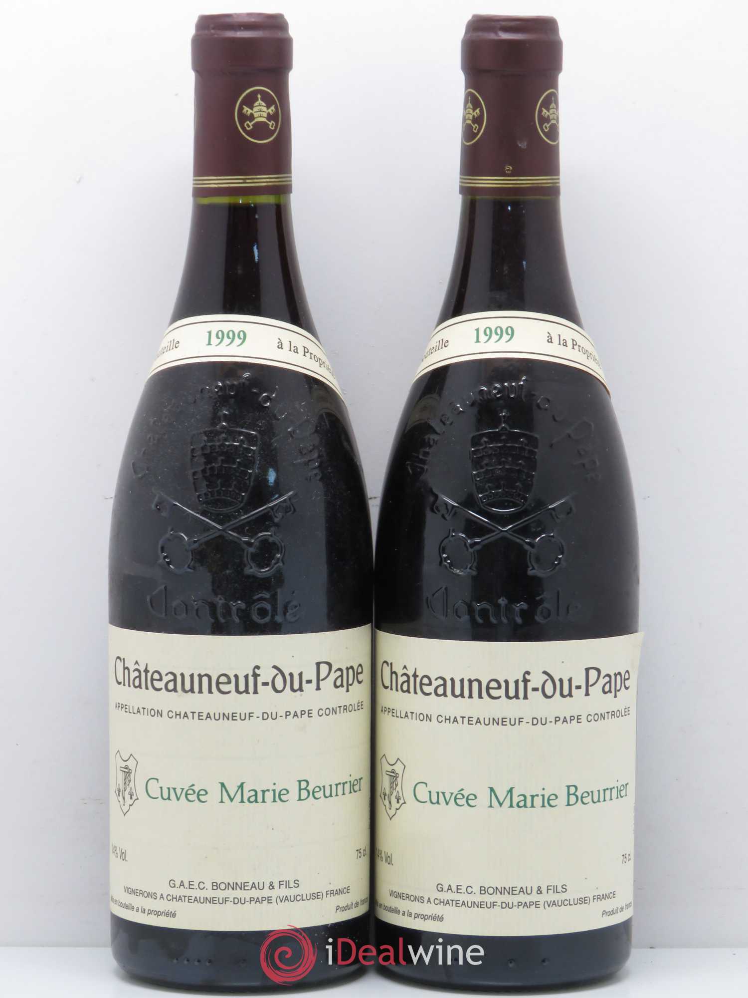 Châteauneuf-du-Pape Marie Beurrier Henri Bonneau & Fils 1999 - Lot de 2 bouteilles - 0