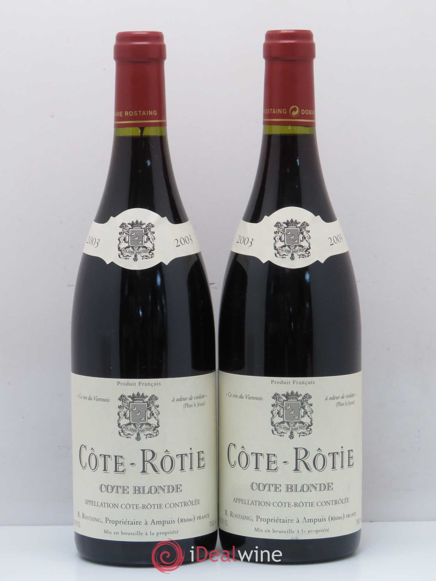 Côte-Rôtie Côte Blonde René Rostaing 2003 - Lotto di 2 bottiglie - 0