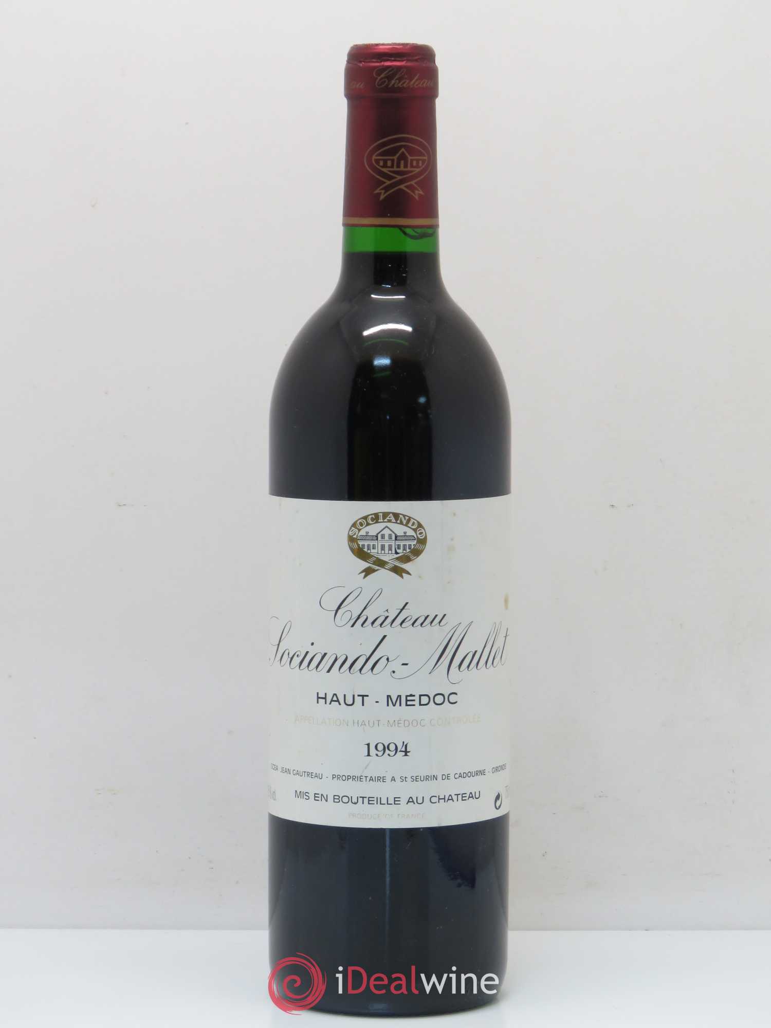 Château Sociando Mallet 1994 - Lot de 1 bouteille - 0