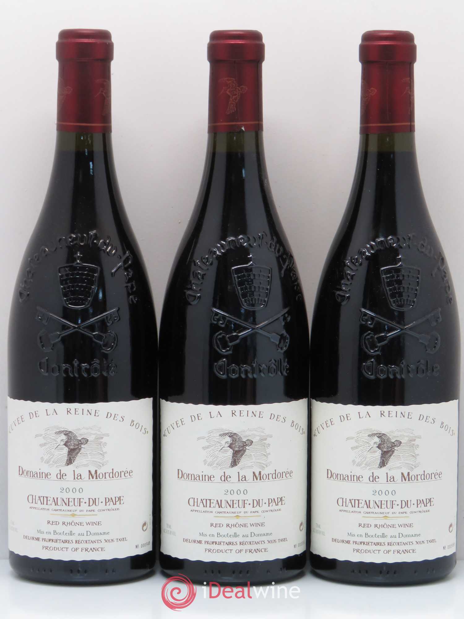 Châteauneuf-du-Pape Cuvée de la Reine des Bois La Mordorée (Domaine de) 2000 - Lot de 3 bouteilles - 0