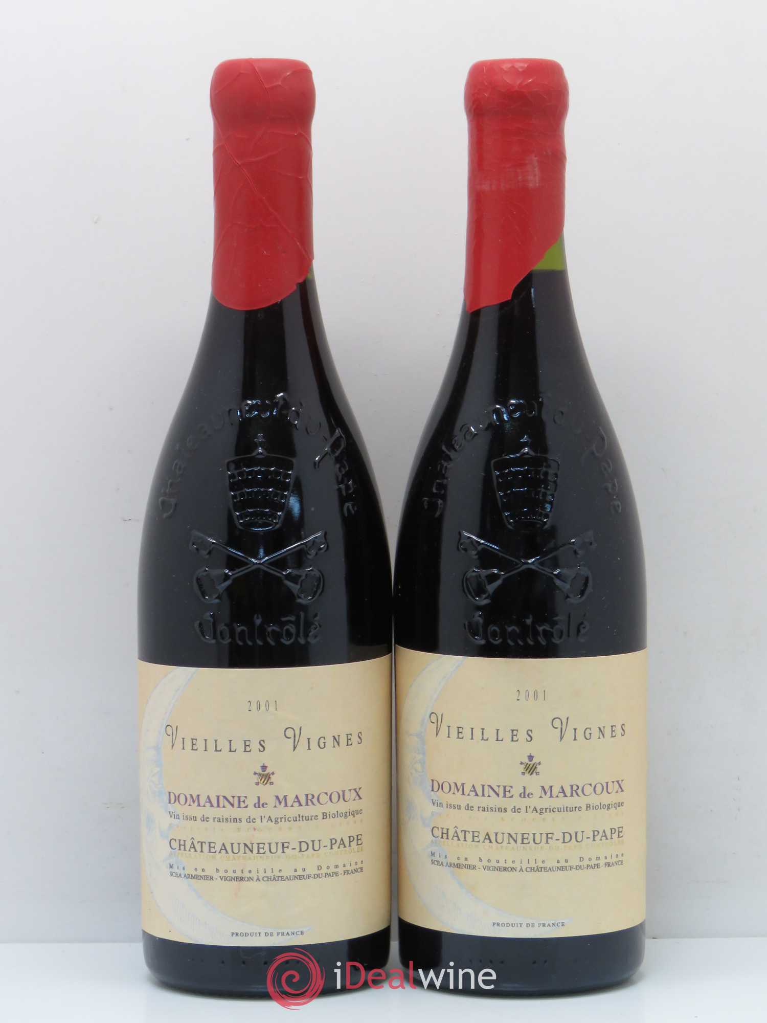 Châteauneuf-du-Pape Vieilles Vignes Marcoux (Domaine de) 2001 - Lot de 2 bouteilles - 0