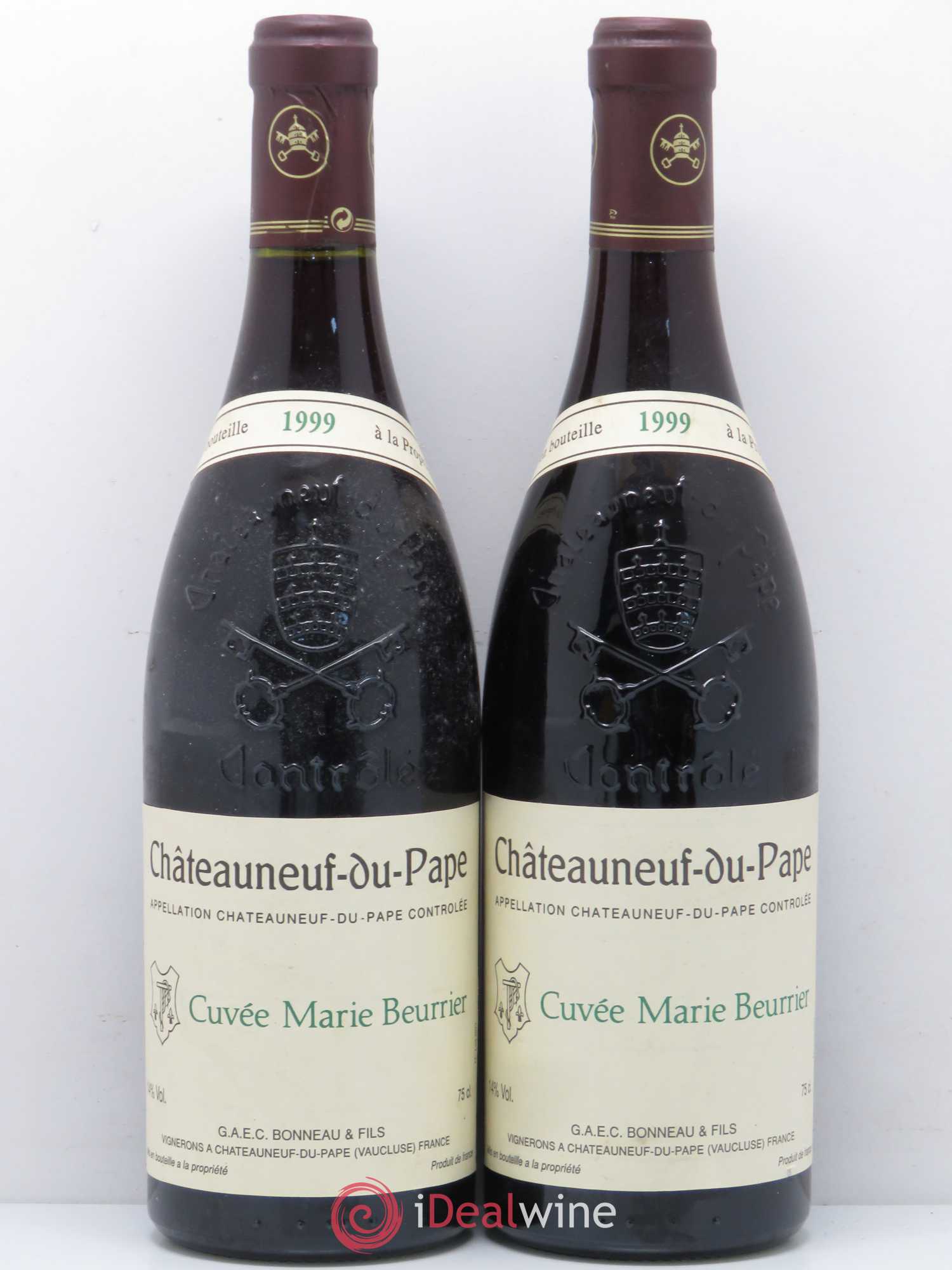 Châteauneuf-du-Pape Marie Beurrier Henri Bonneau & Fils 1999 - Lot de 2 bouteilles - 0