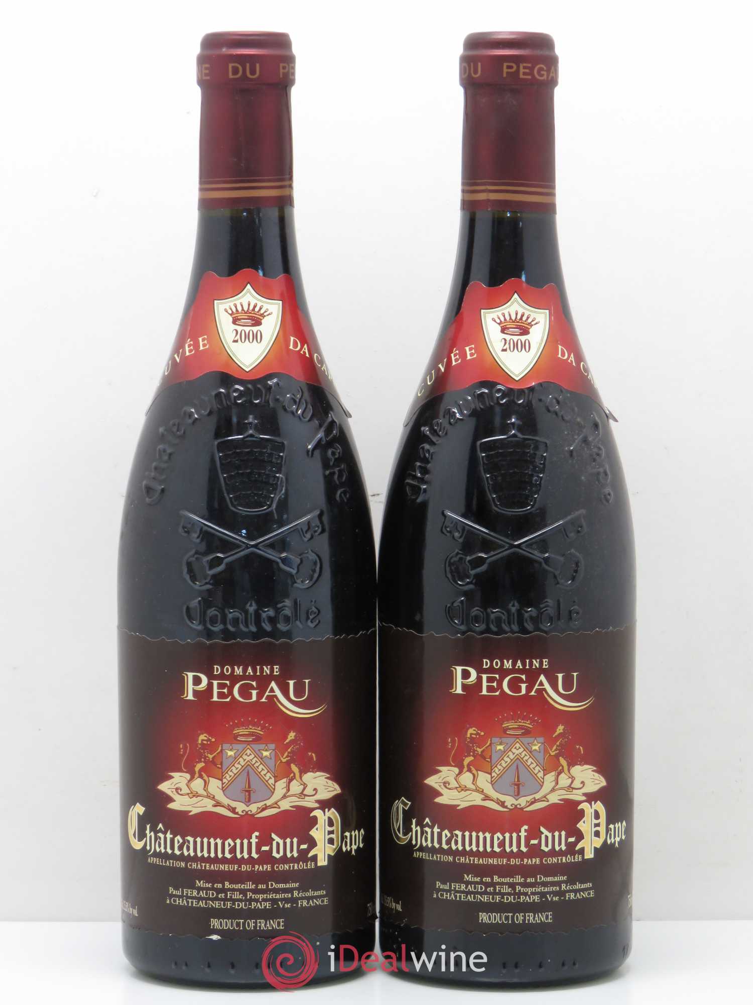 Châteauneuf-du-Pape Domaine du Pégau Cuvée Da Capo Paul et Laurence Féraud 2000 - Lot de 2 bouteilles - 0