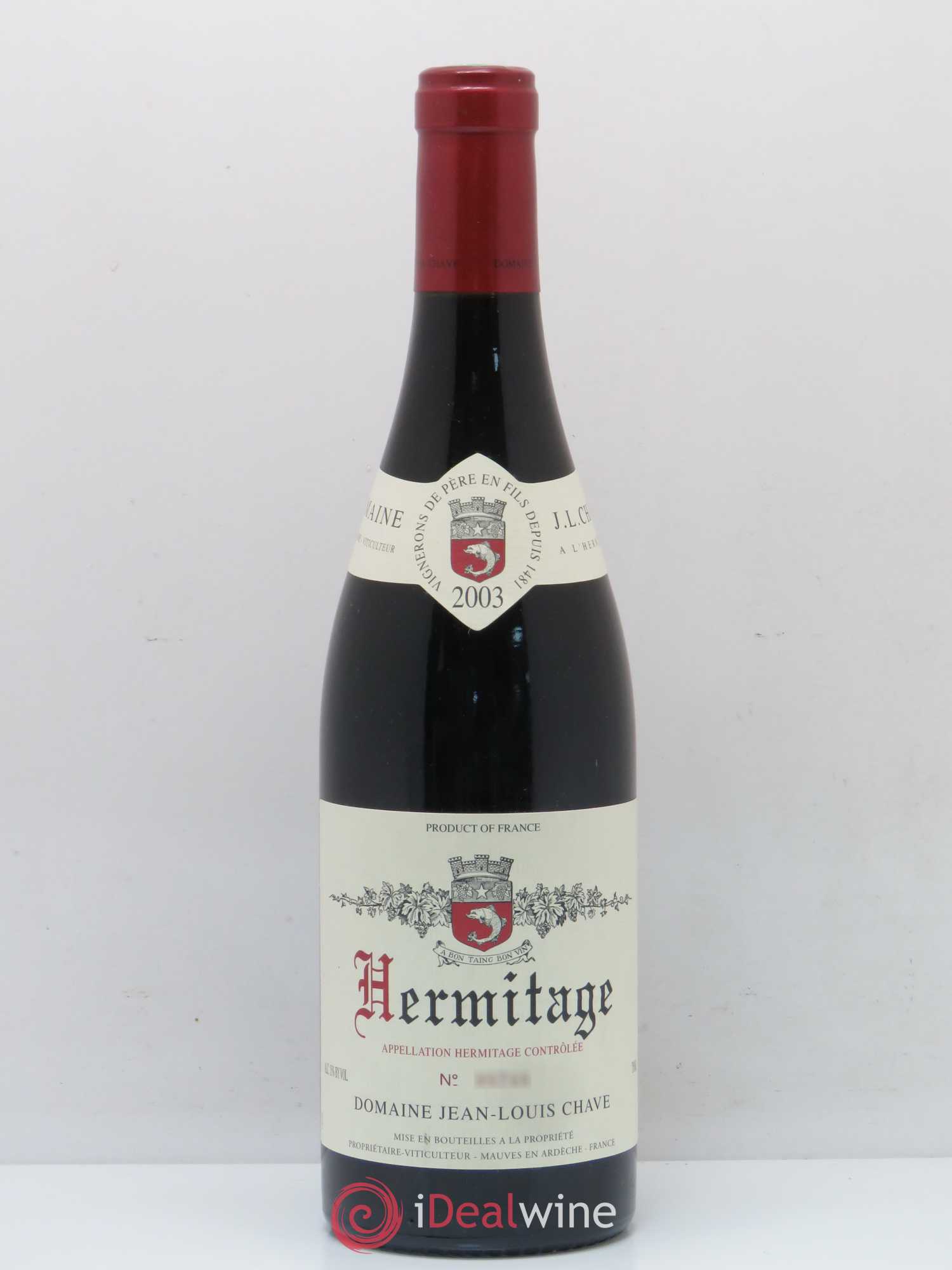 Hermitage Jean-Louis Chave 2003 - Lot de 1 bouteille - 0