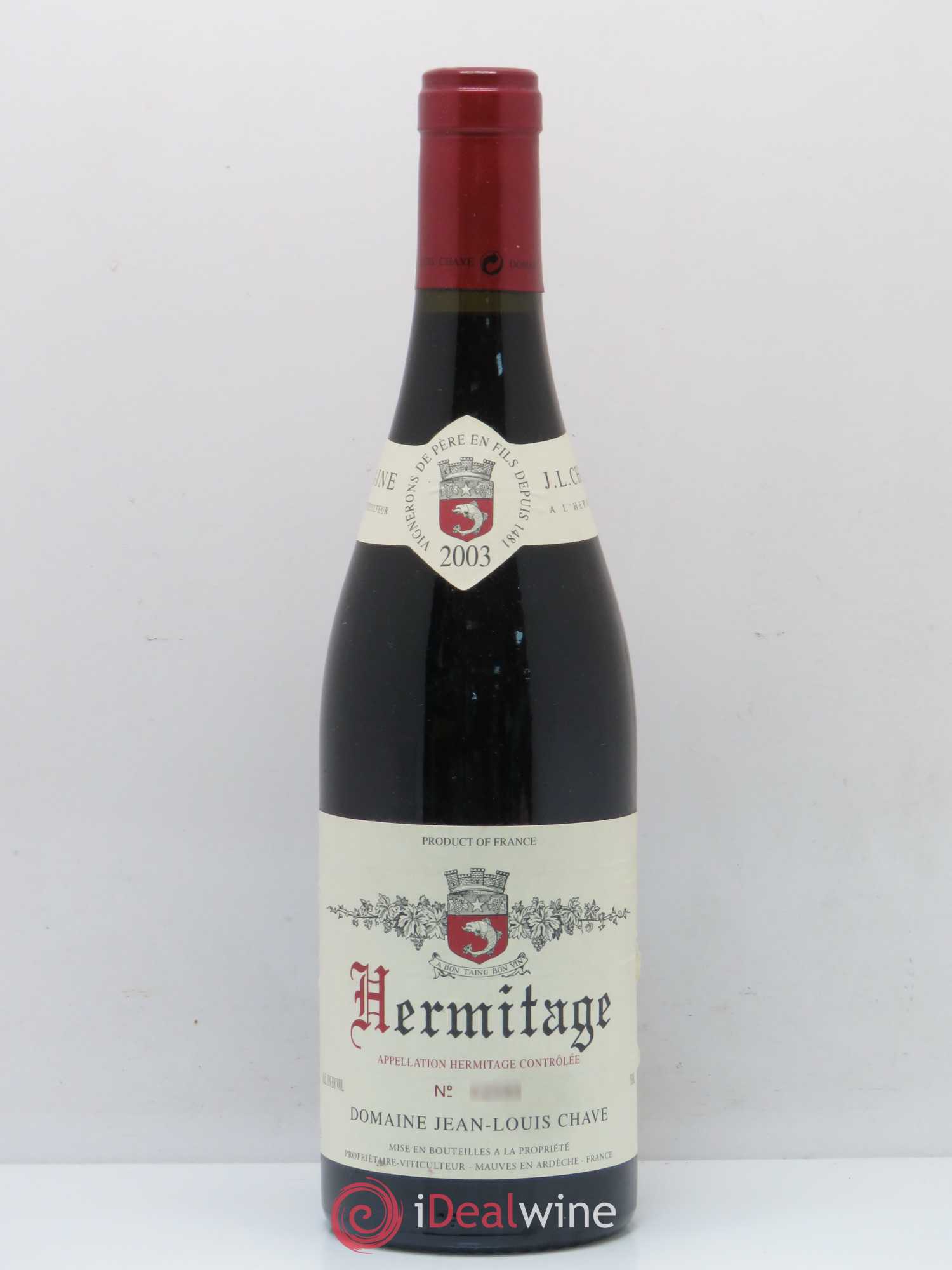 Hermitage Jean-Louis Chave 2003 - Lot de 1 bouteille - 0
