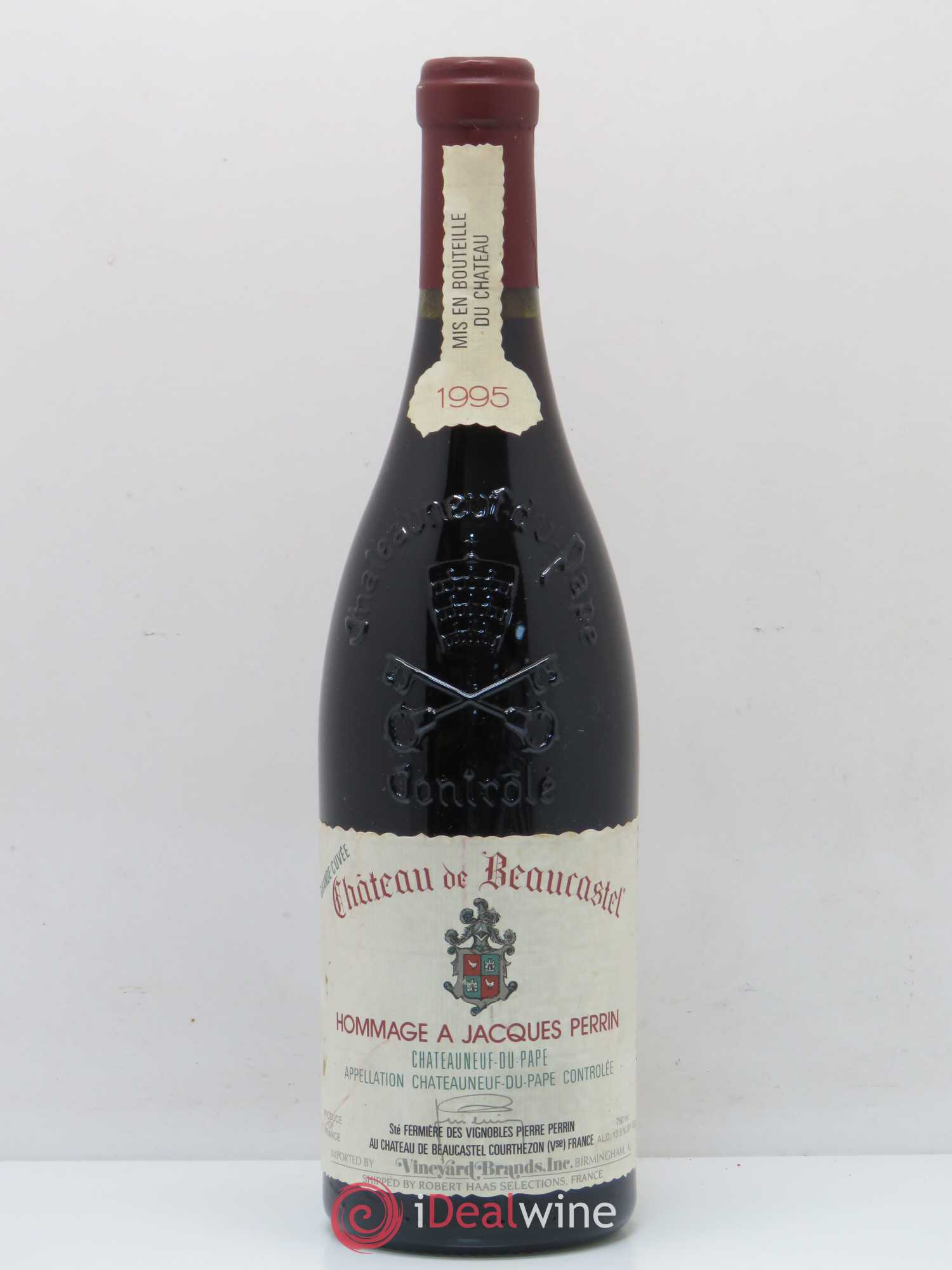 Châteauneuf-du-Pape Château de Beaucastel Hommage à Jacques Perrin Famille Perrin 1995 - Lot de 1 bouteille - 0