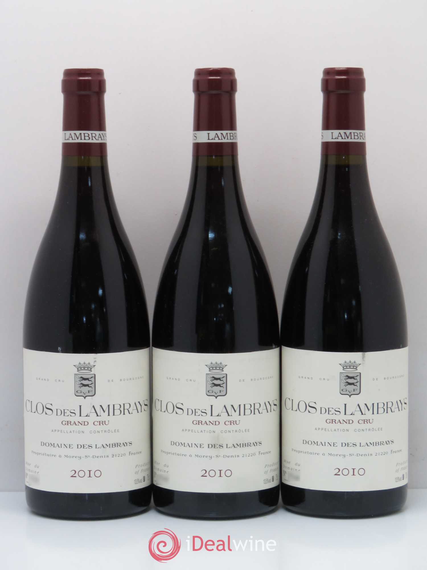Clos des Lambrays Grand Cru Domaine des Lambrays 2010 - Lot de 3 bouteilles - 0