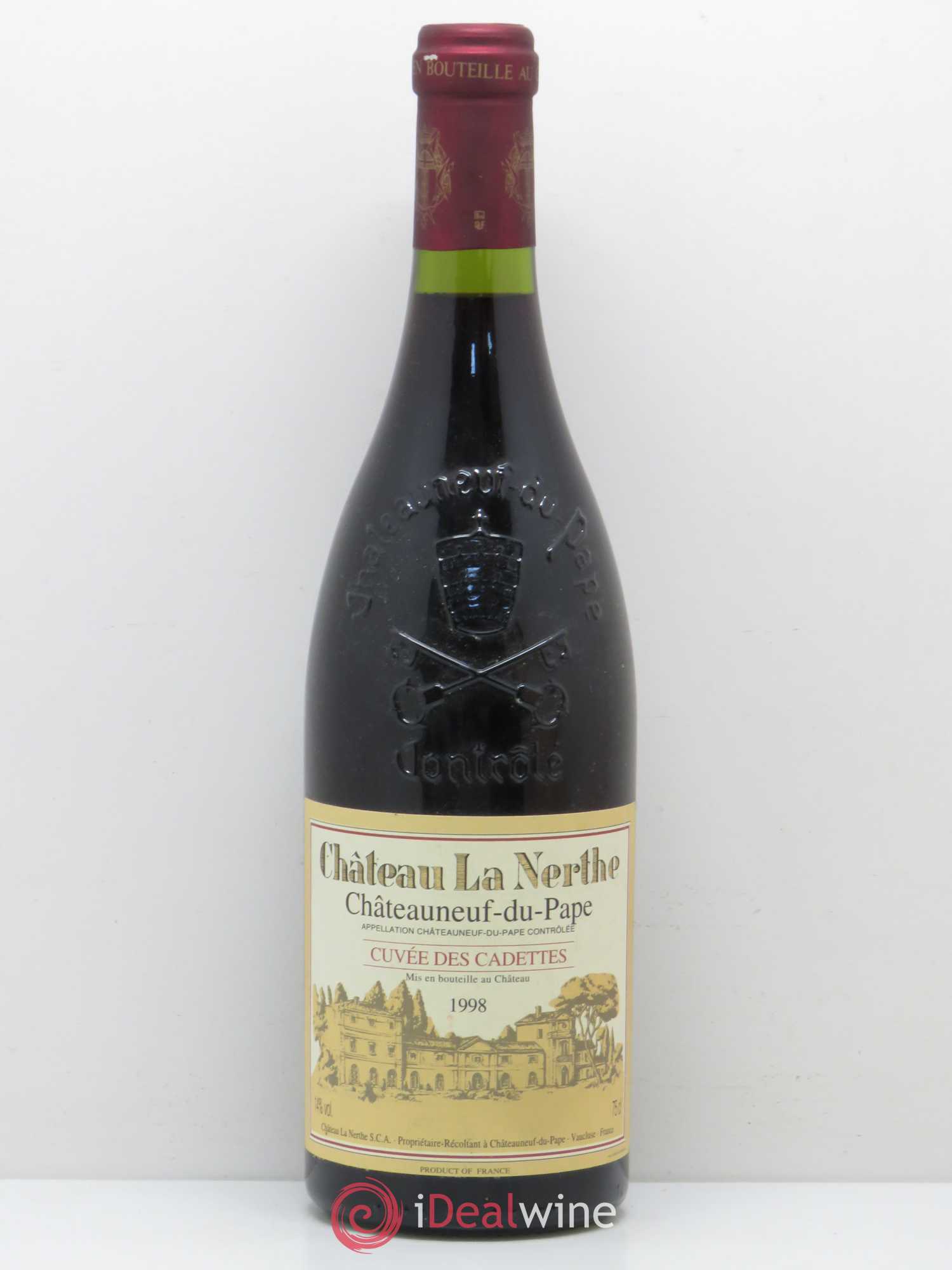 Châteauneuf-du-Pape Château La Nerthe Cuvée des Cadettes Famille Richard 1998 - Lot de 1 bouteille - 0