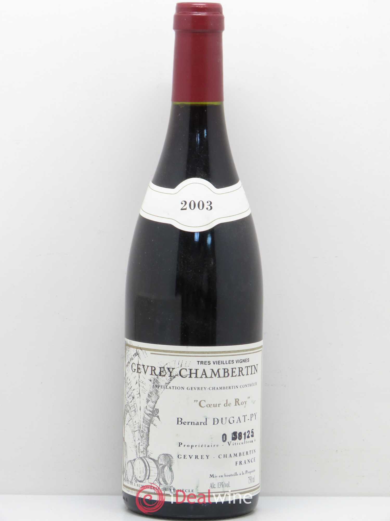 Gevrey-Chambertin Coeur de Roy Très Vieilles Vignes Dugat-Py tres vieilles vignes 2003 - Posten von 1 Flasche - 0
