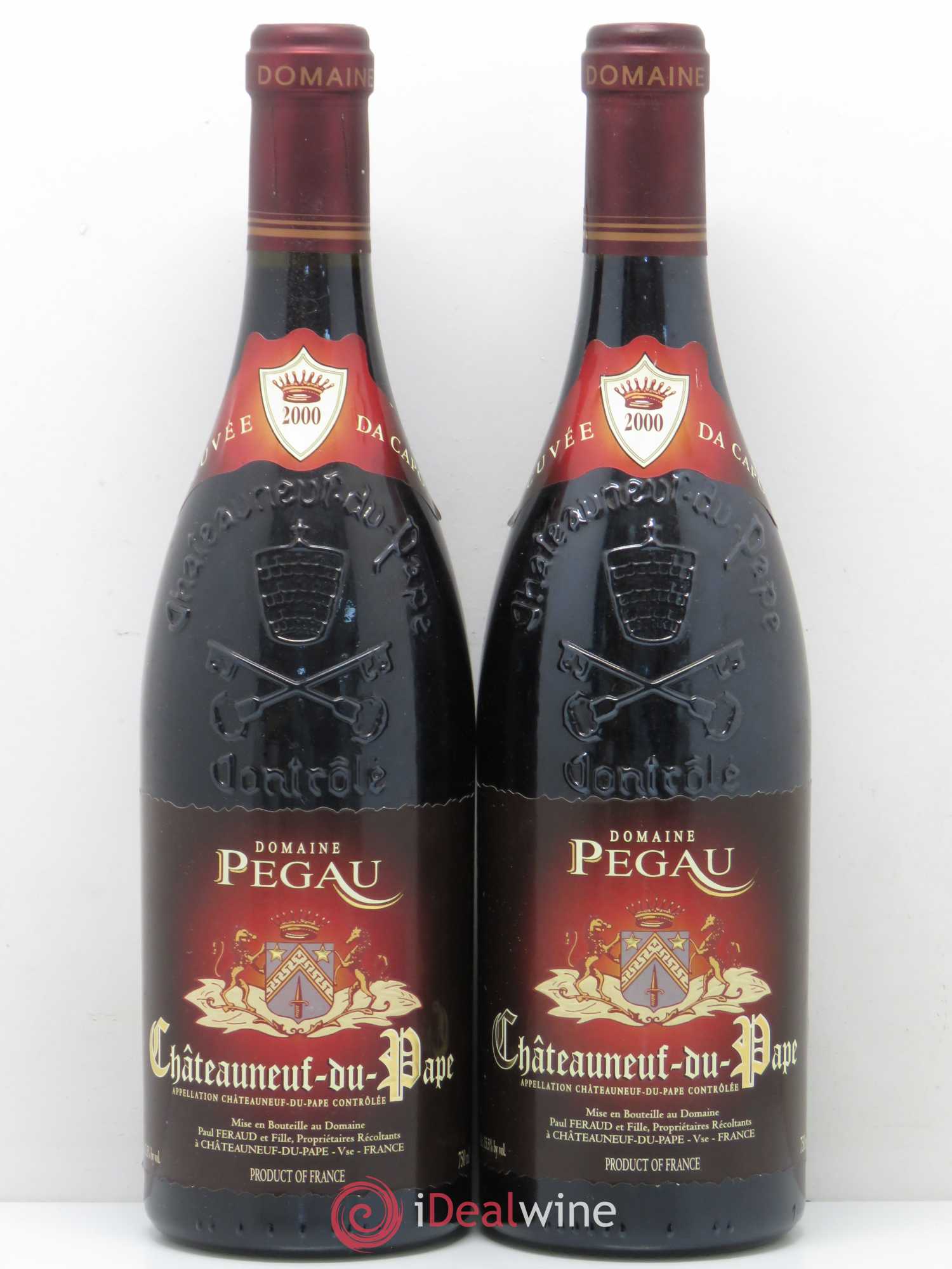 Châteauneuf-du-Pape Domaine du Pégau Cuvée Da Capo Paul et Laurence Féraud 2000 - Lot de 2 bouteilles - 0