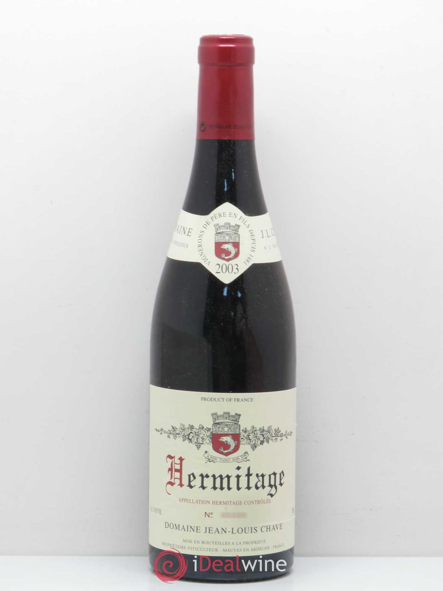 Hermitage Jean-Louis Chave 2003 - Lot de 1 bouteille - 0