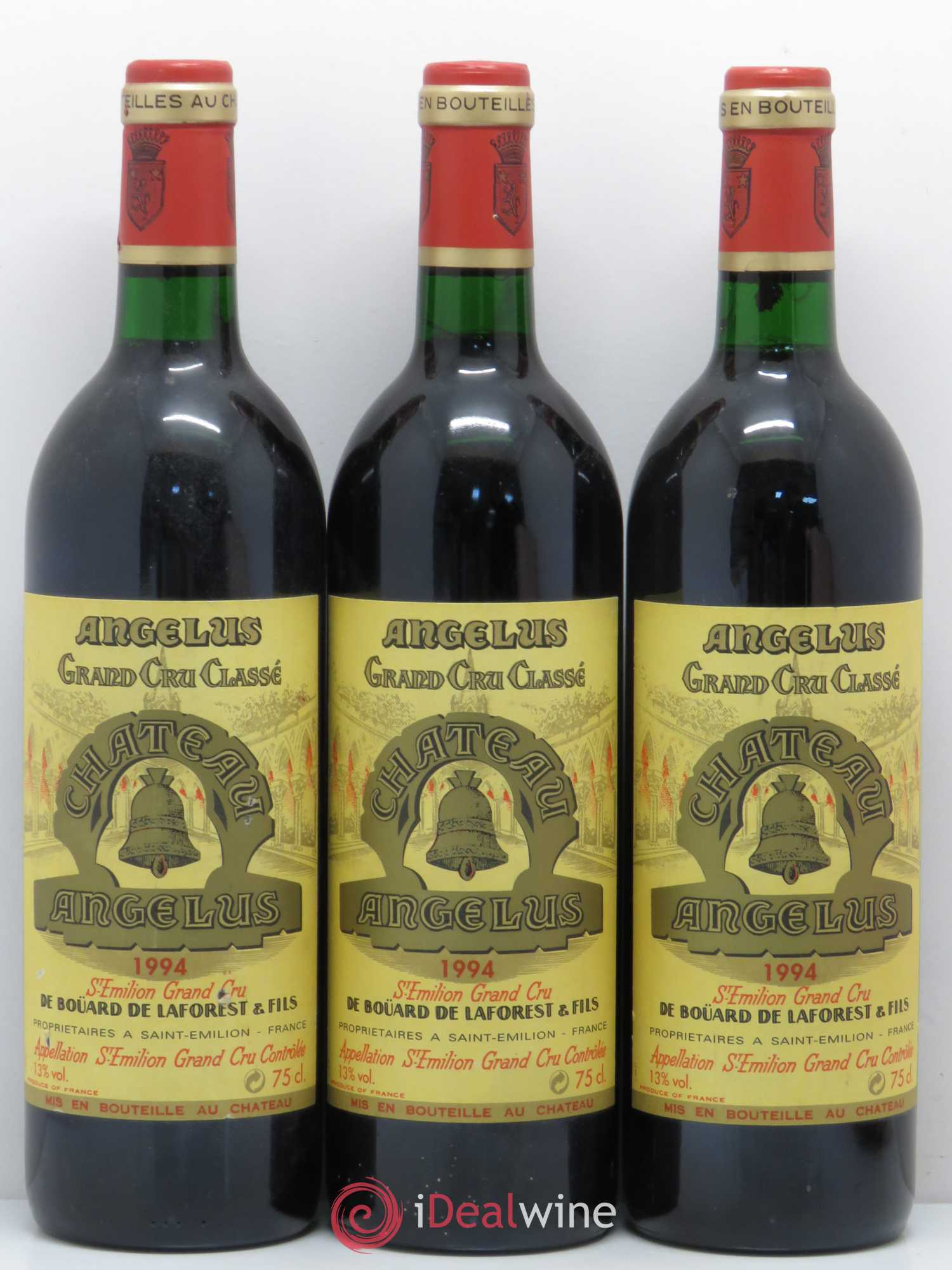 Château Angélus 1er Grand Cru Classé A 1994 - Lot de 3 bouteilles - 0