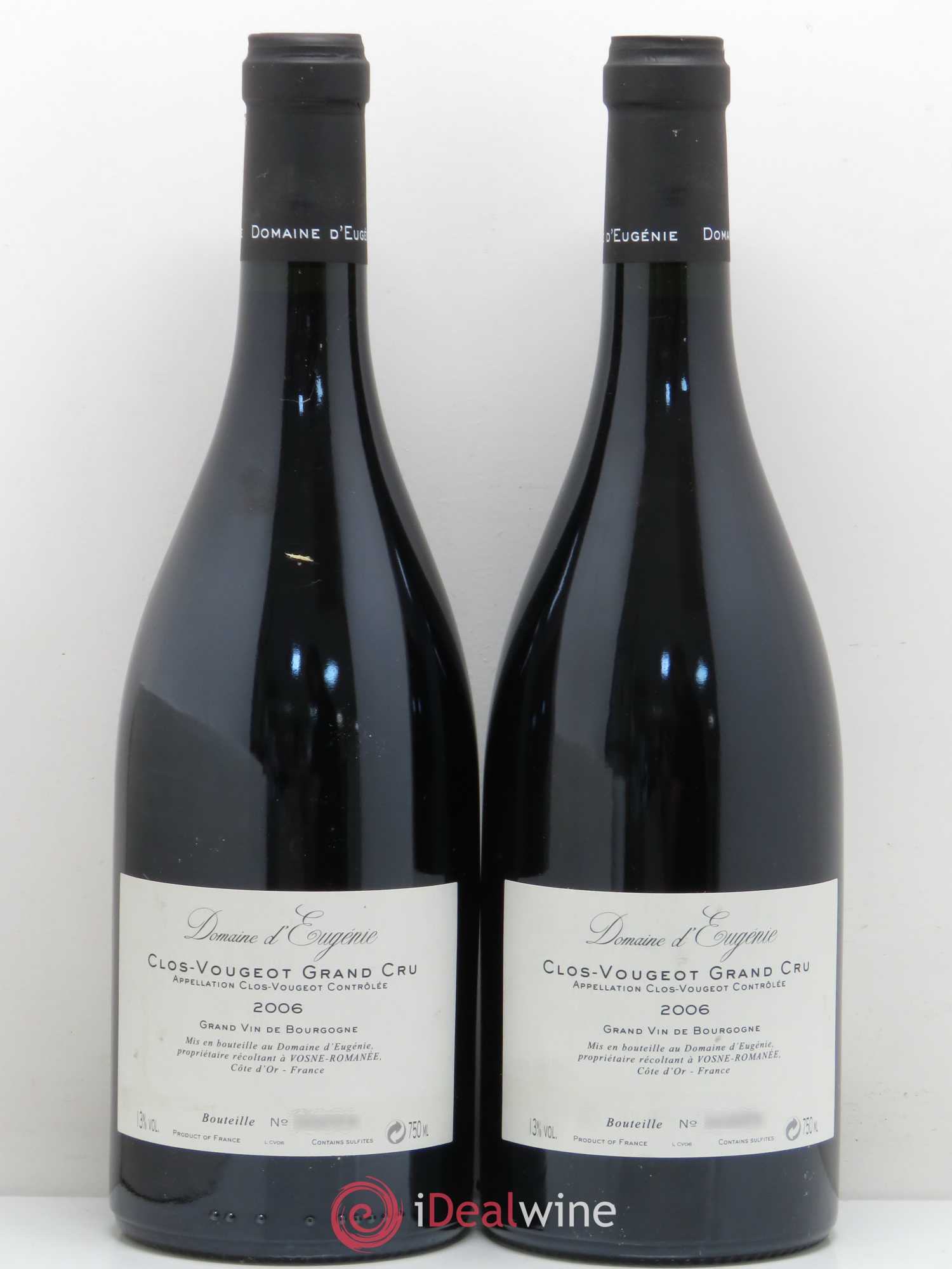 Clos de Vougeot Grand Cru Domaine René Engel - Domaine Eugénie 2006 - Lot de 2 bouteilles - 1