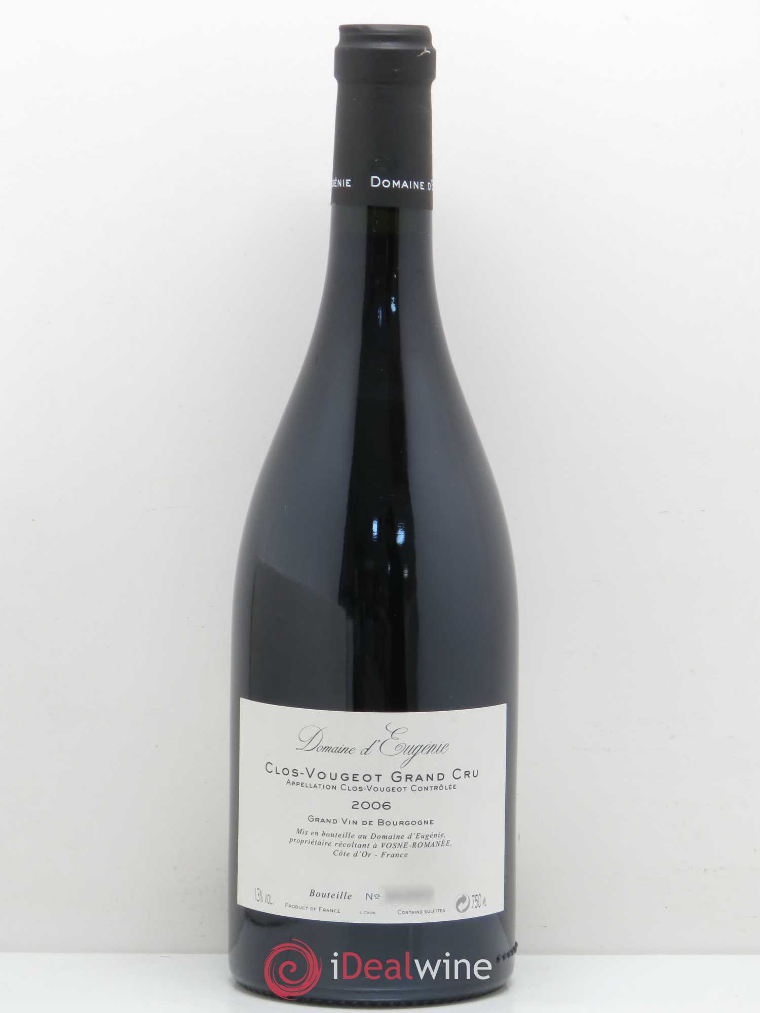Clos de Vougeot Grand Cru Domaine René Engel - Domaine Eugénie 2006 - Lot de 1 bouteille - 1